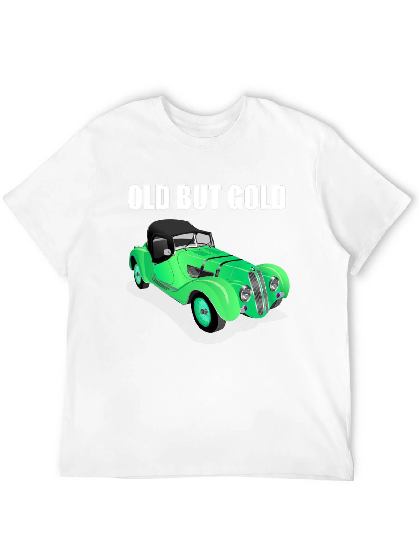 Black Old But Gold Vintage Car T-Shirt view 12