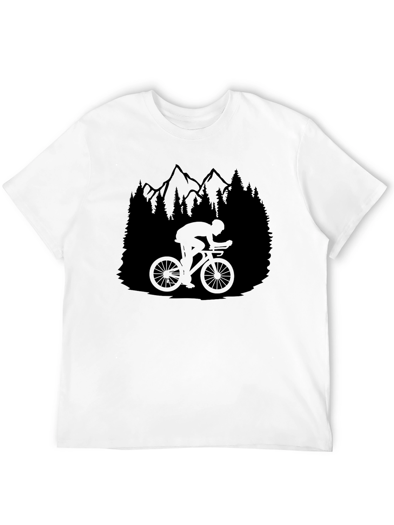 Black Mountain Biker Graphic Tee - Nature Adventure Shirt view 12