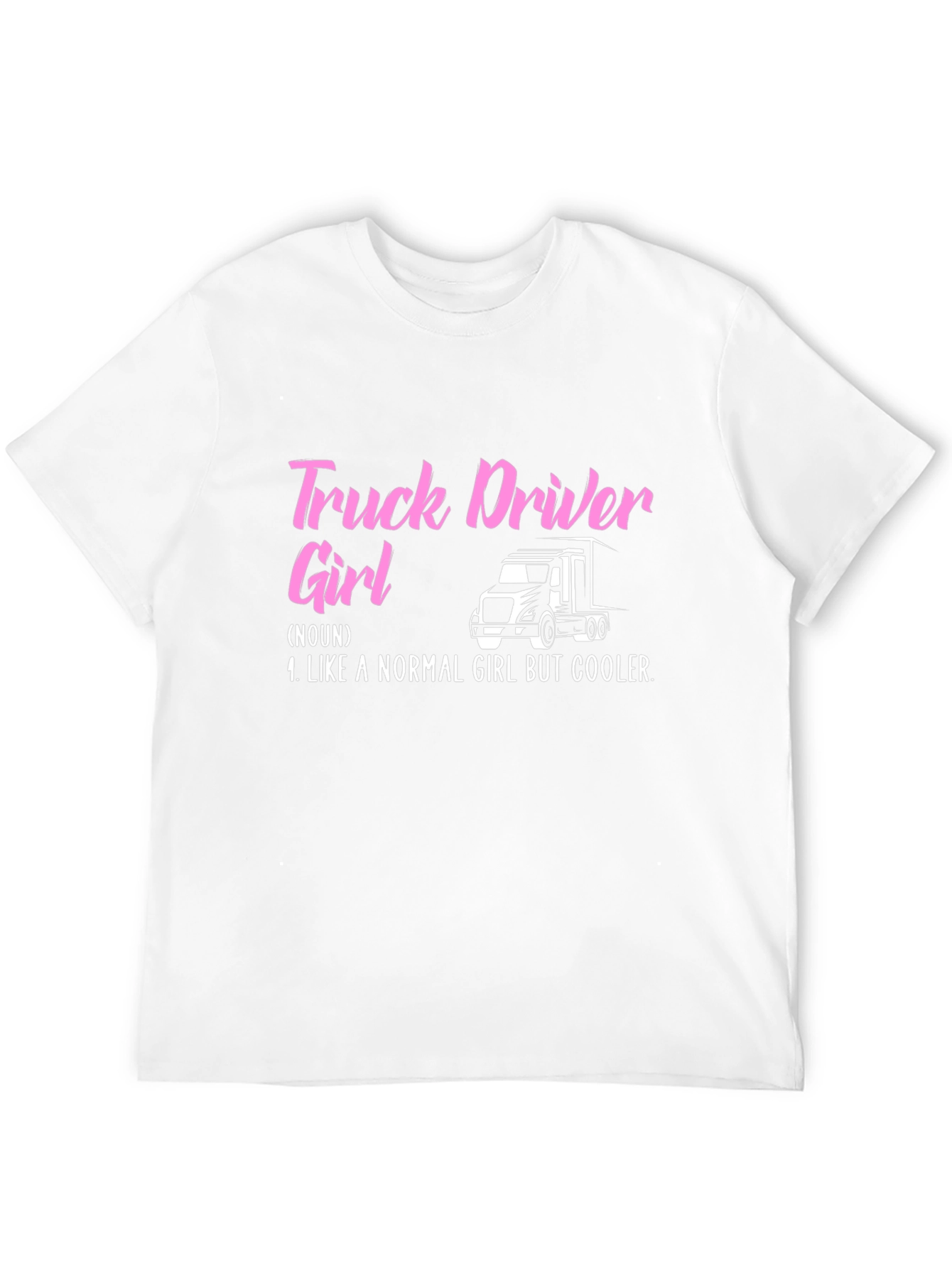 Black Truck Driver Girl Black T-Shirt view 12