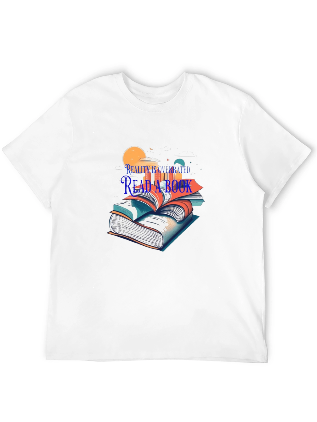 Black Reality is Overrated Read a Book T-Shirt view 12