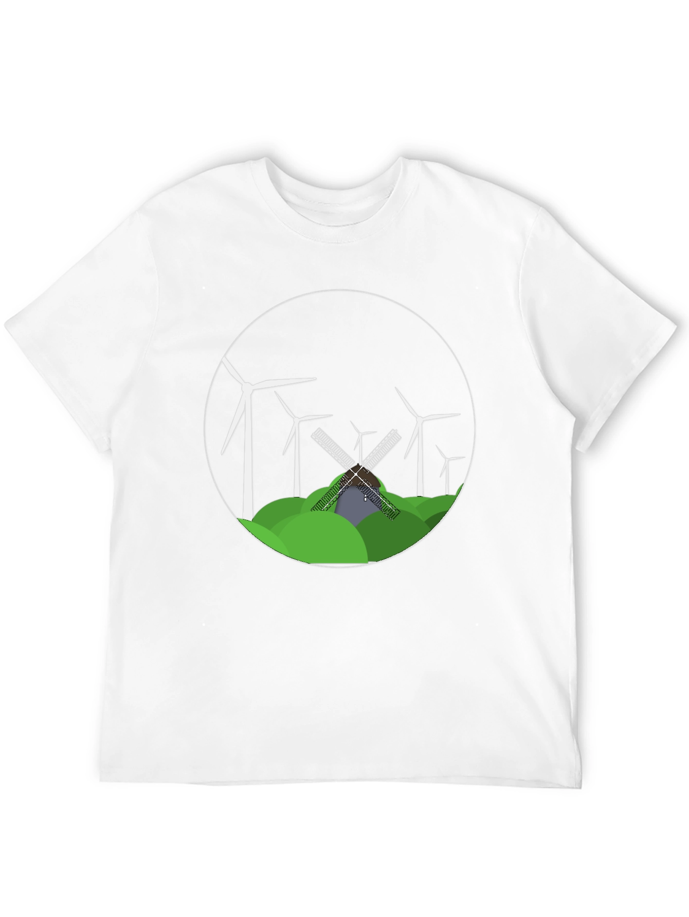 Black Windmill & Turbine Graphic Tee view 12