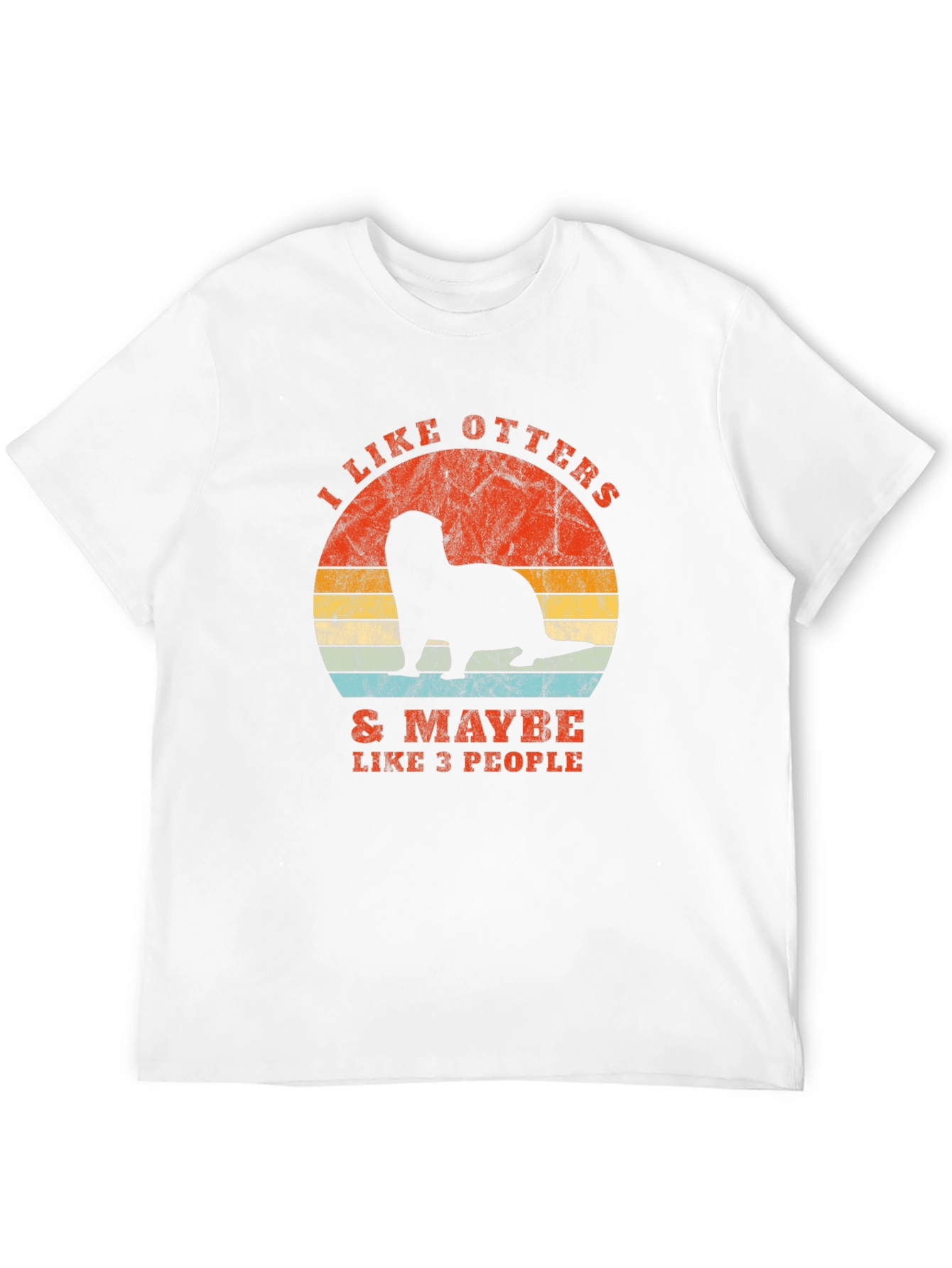 Black I Like Otters Graphic T-Shirt view 12