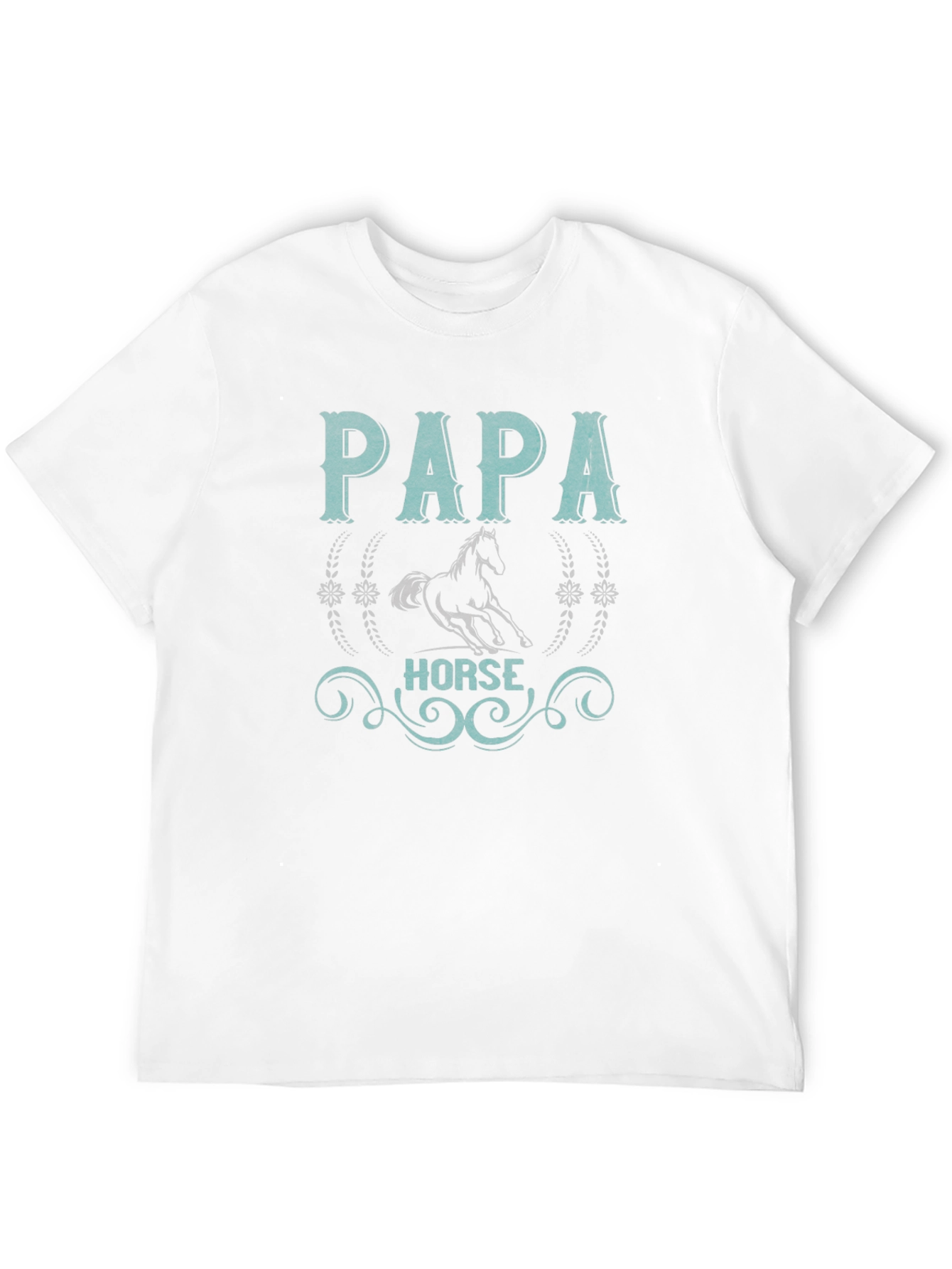 Black Papa Horse Graphic Tee - Equestrian Dad Shirt view 12