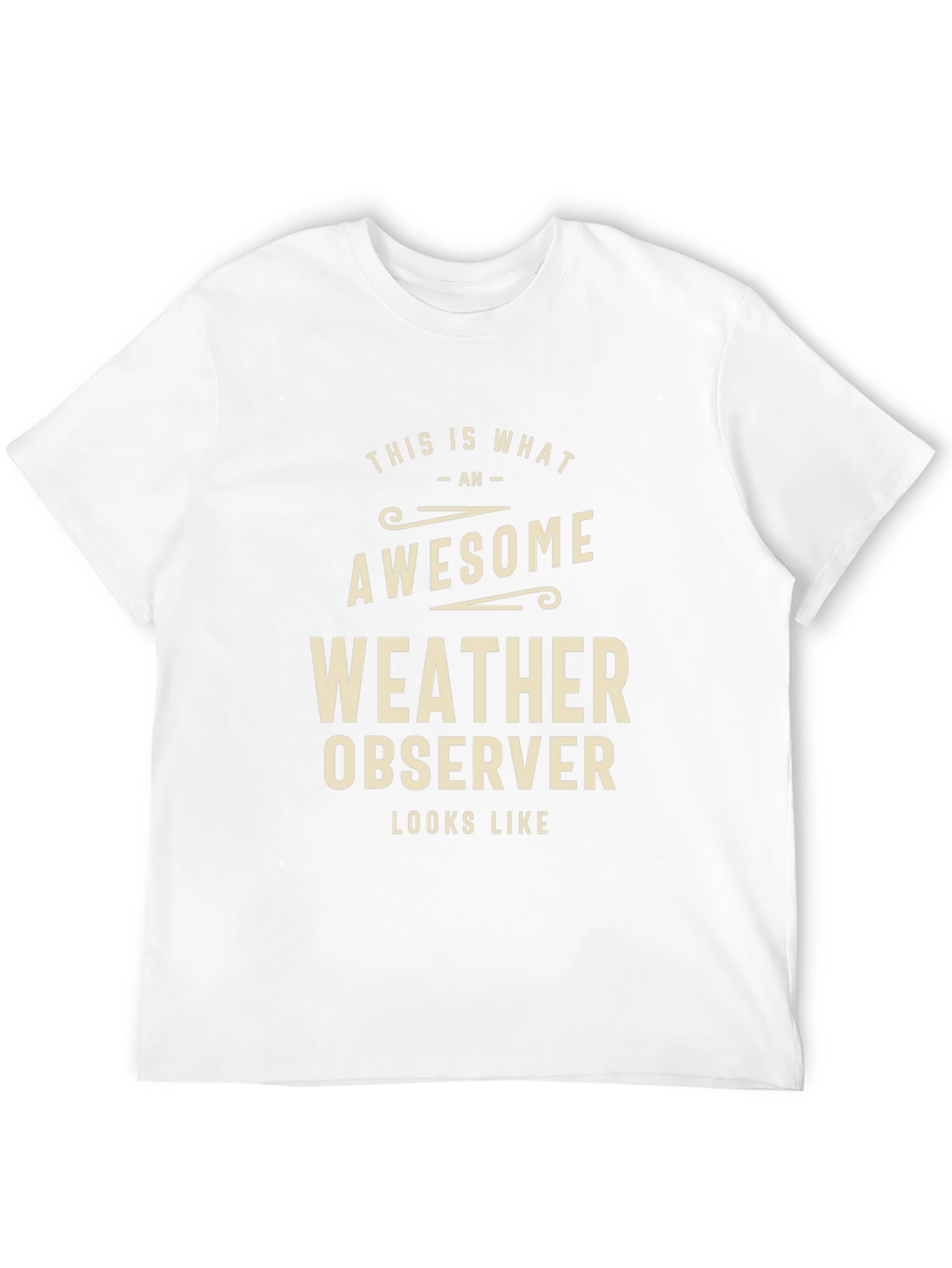 Black Awesome Weather Observer Graphic T-Shirt view 12