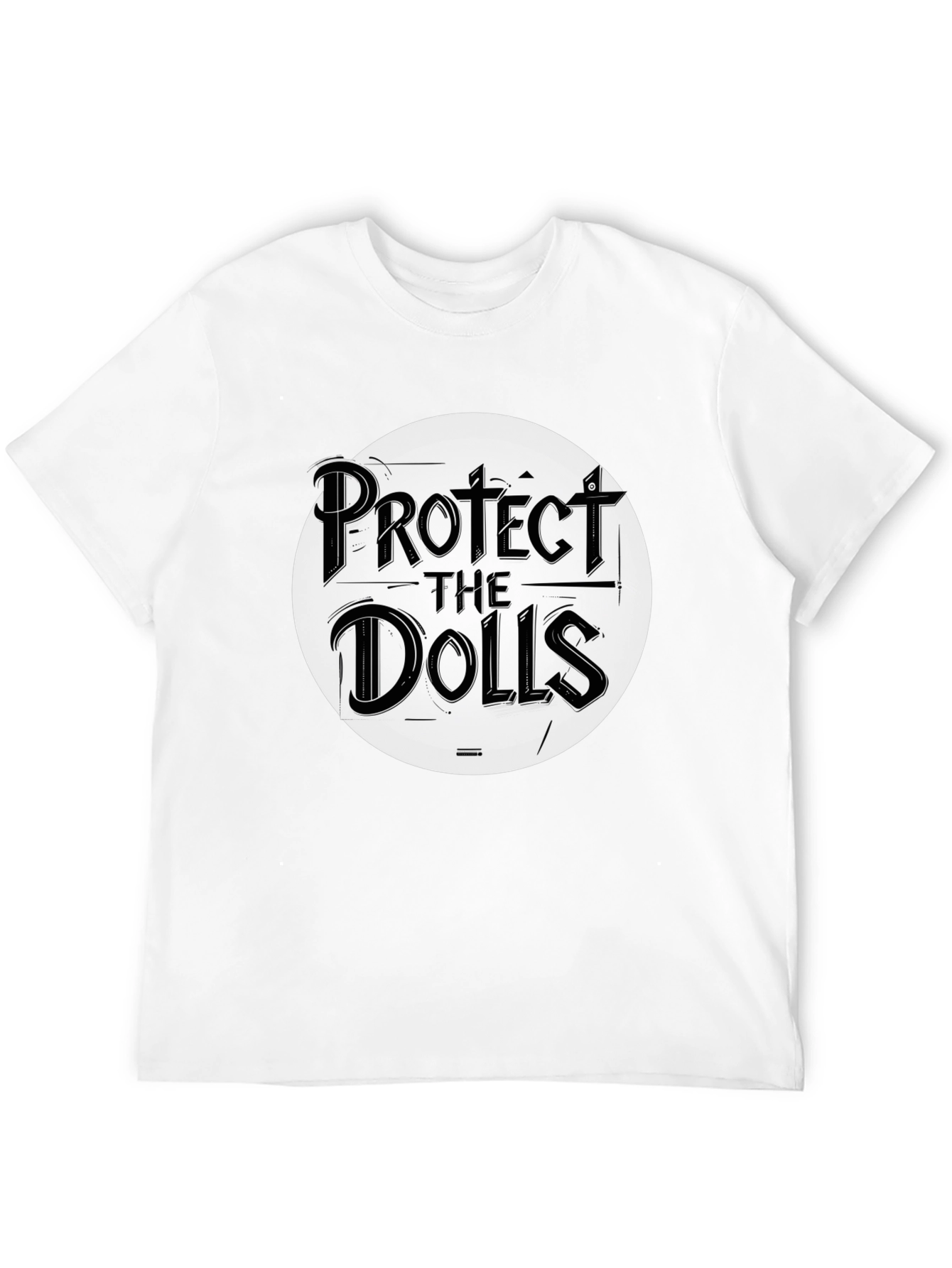 Black Protect the Dolls Graphic Tee - Black Crew Neck T-Shirt view 12