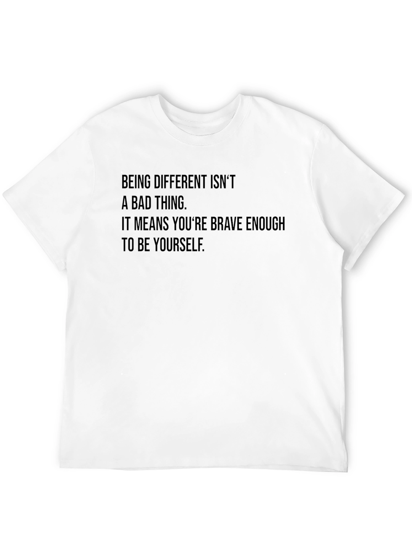 Black Be Yourself Graphic Tee - Inspirational T-Shirt view 12