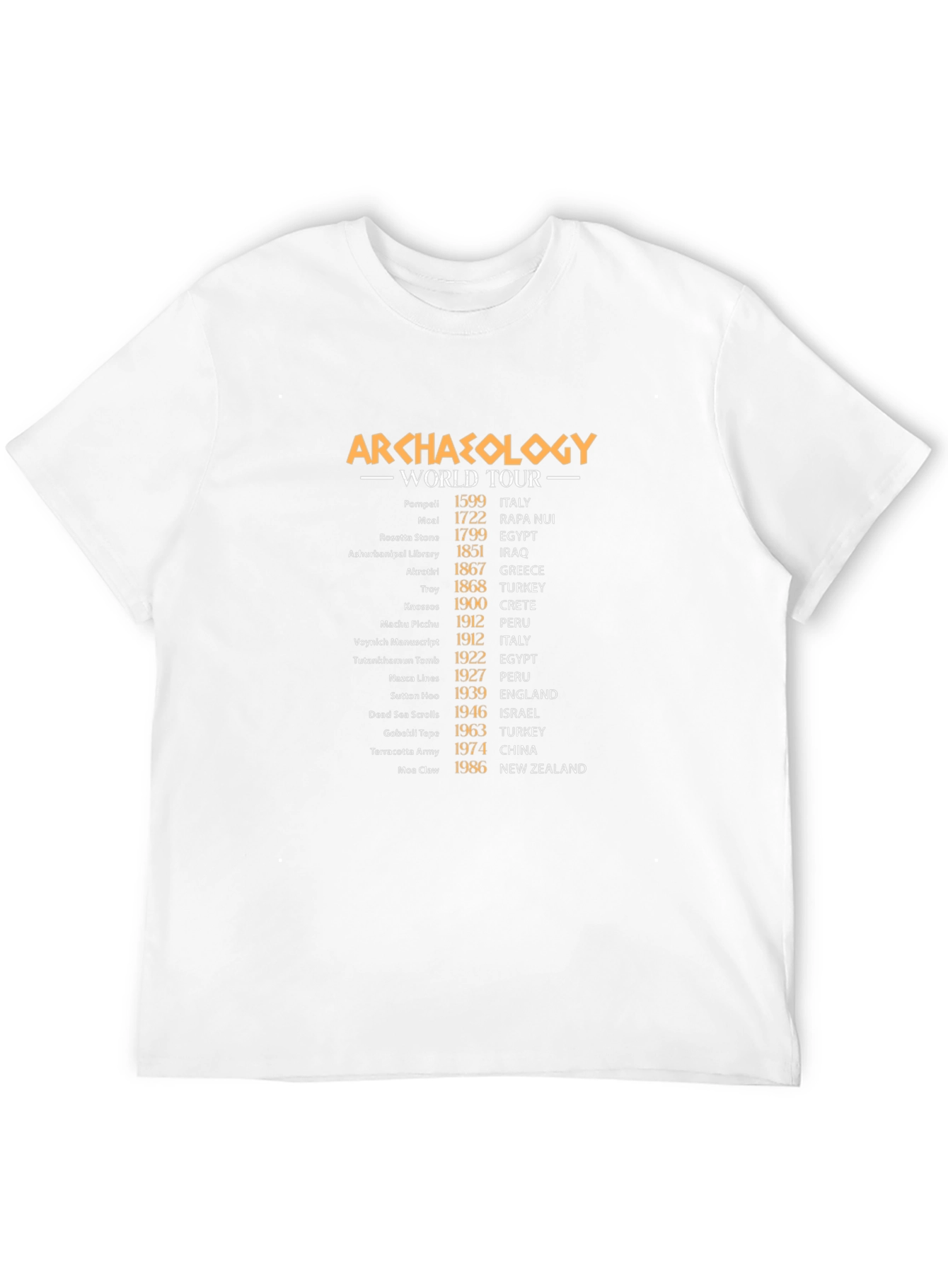 Black Archaeology World Tour T-Shirt - History Buff Tee view 12