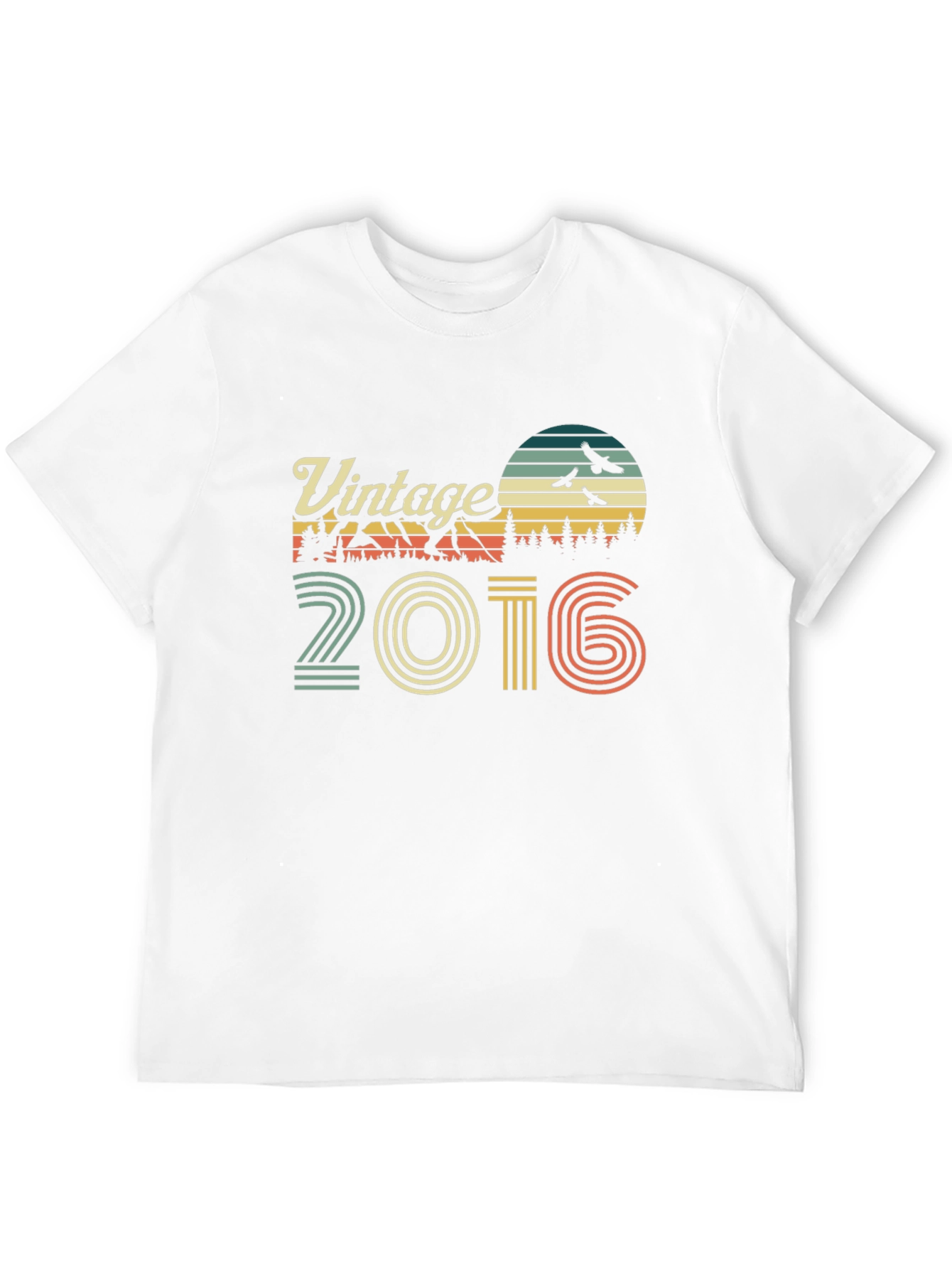 Black Vintage 2016 Graphic Tee - Retro Style view 12