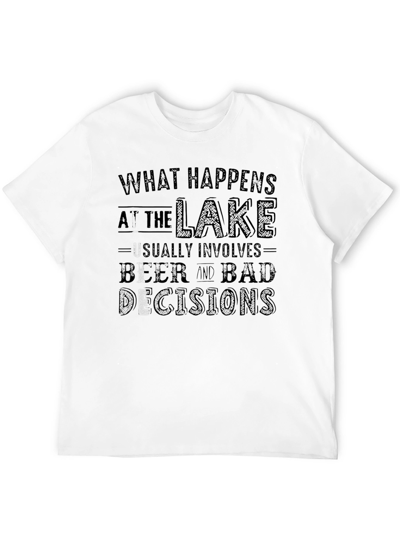 Black What Happens at the Lake T-Shirt view 12