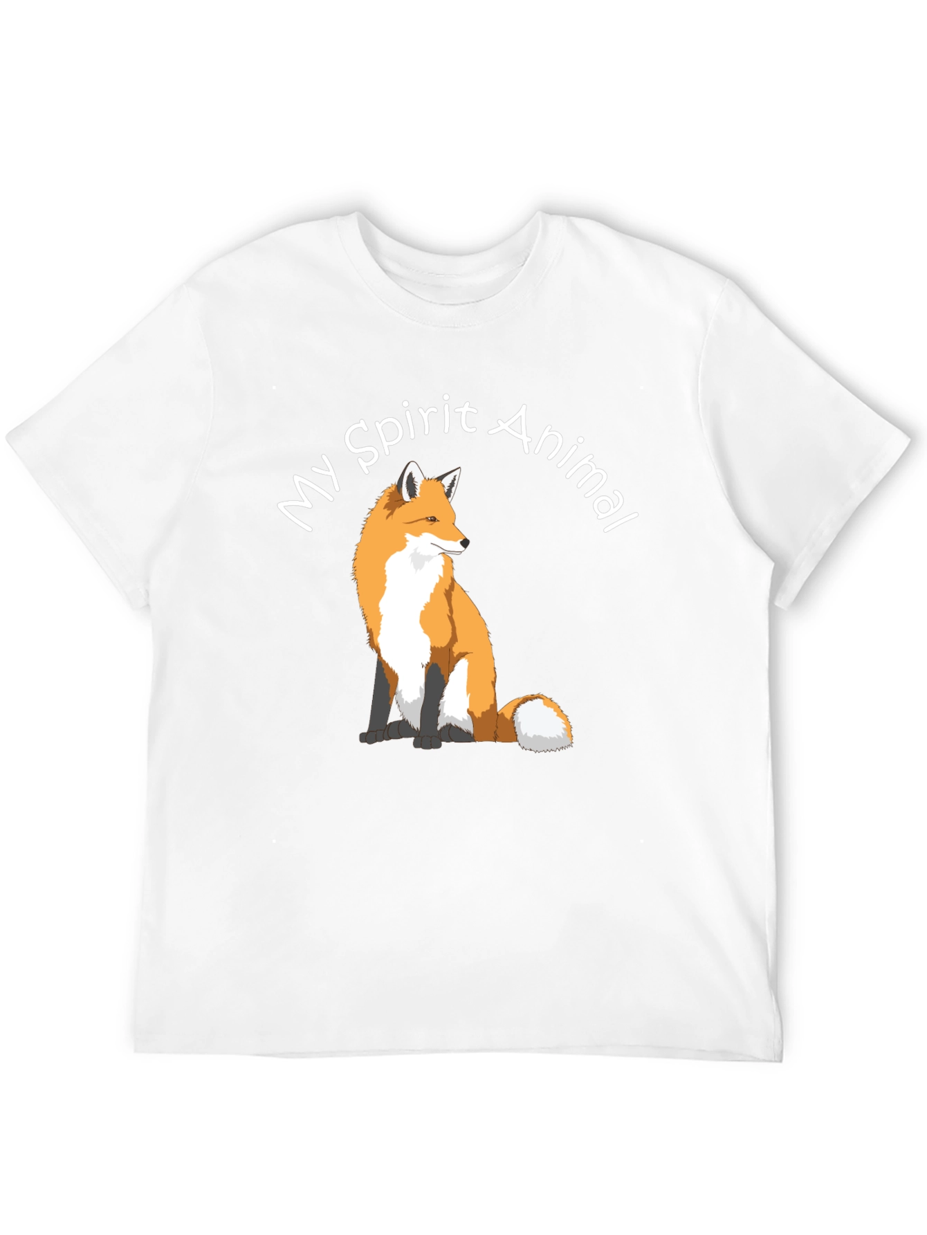 Black Fox Spirit Animal Graphic Tee - Black Cotton T-Shirt view 12