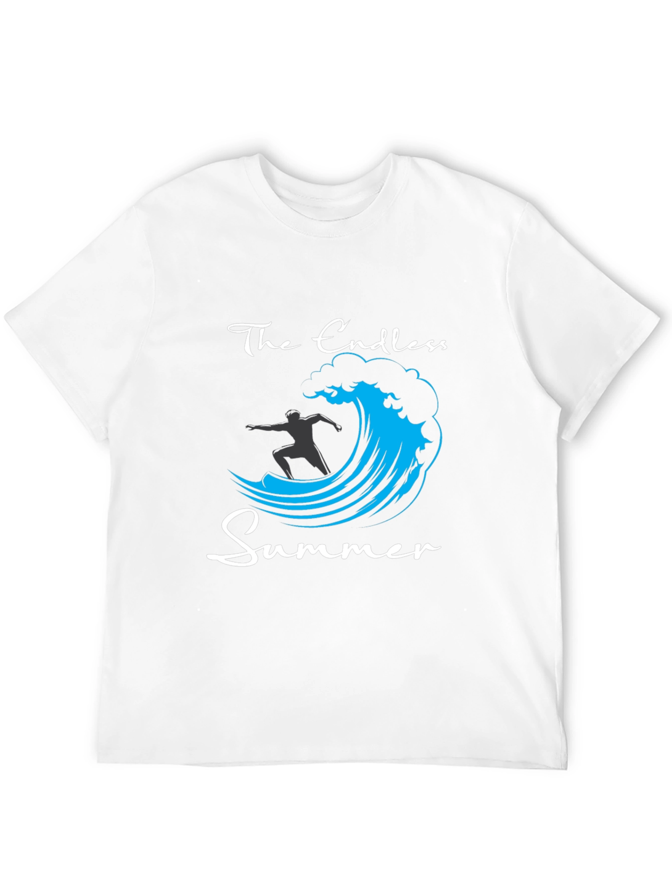 Black Endless Summer Graphic Tee - Surfer Wave T-Shirt view 12