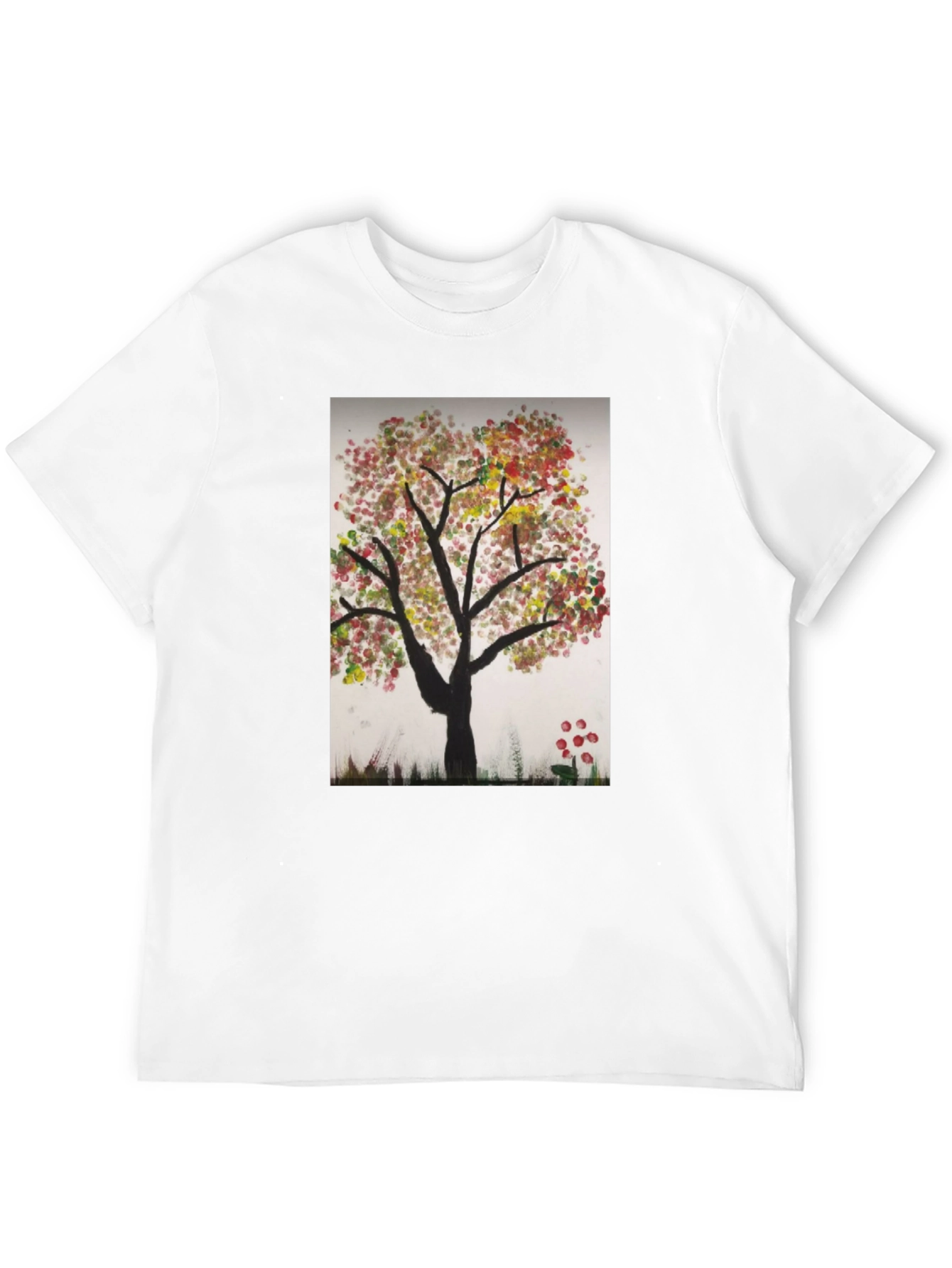 Black Artistic Autumn Tree Black T-Shirt view 12