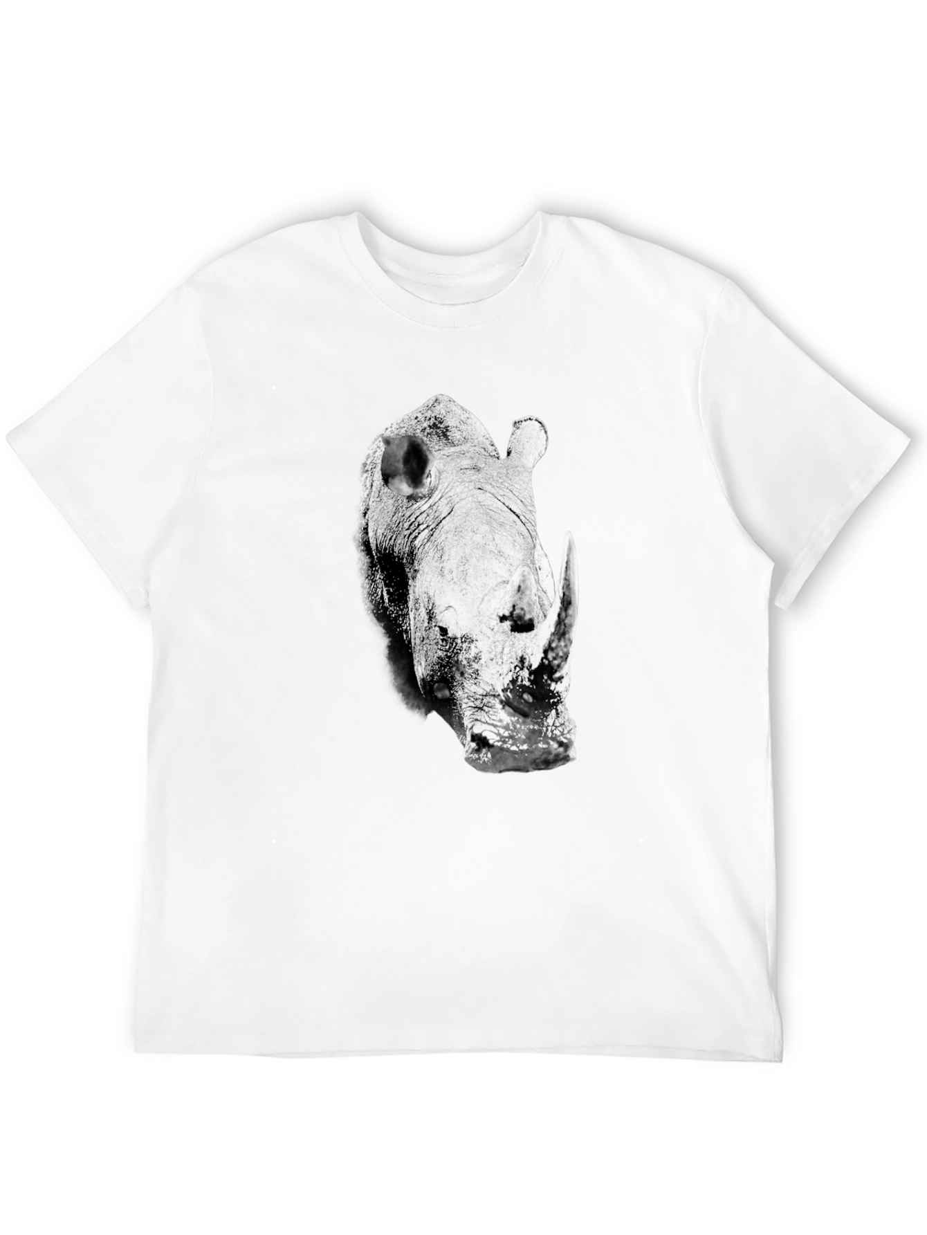 Black Black Rhino Graphic Tee - Unique Animal Design view 12