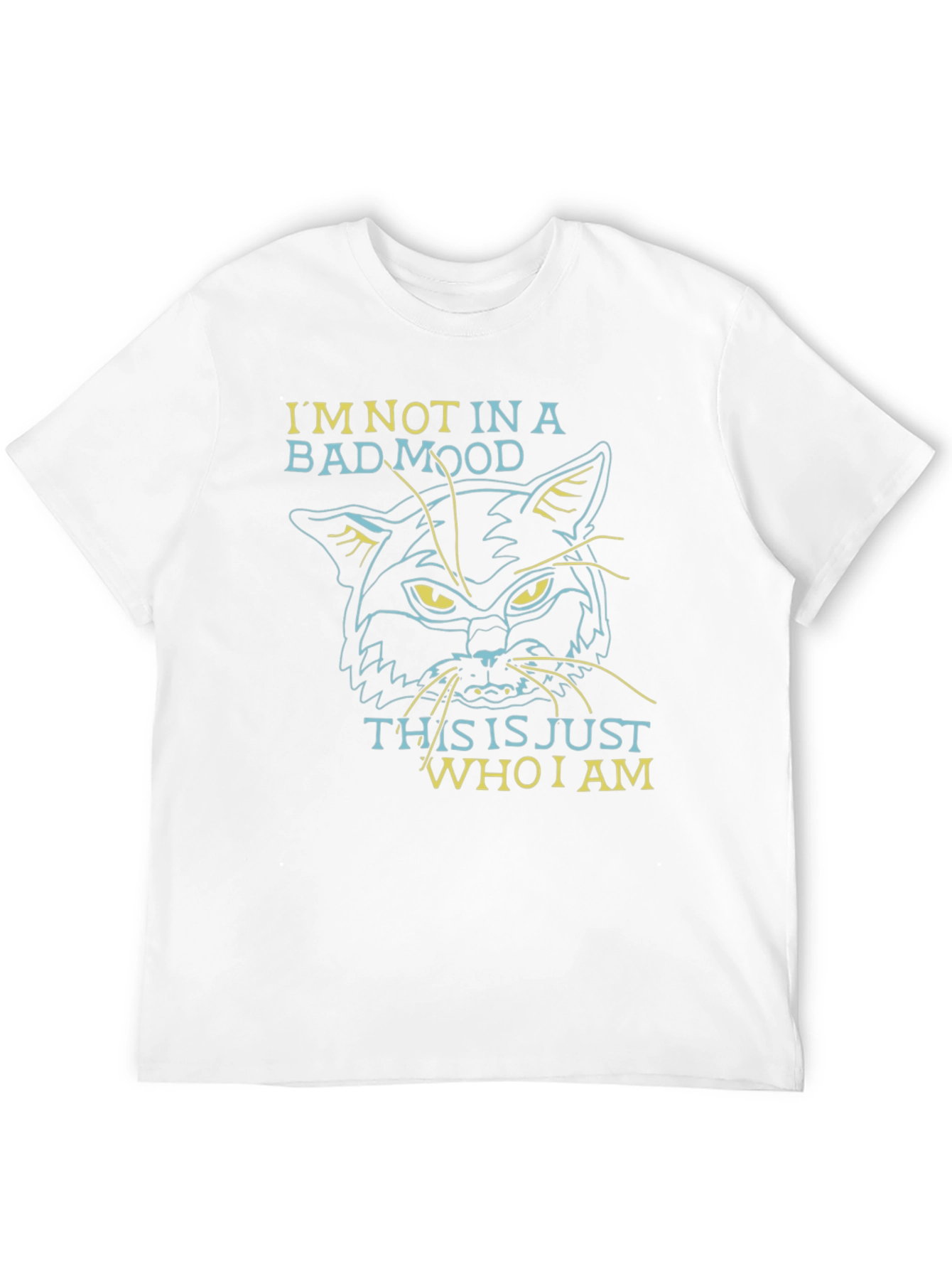 Black Grumpy Cat T-Shirt - I'm Not In A Bad Mood Tee view 12