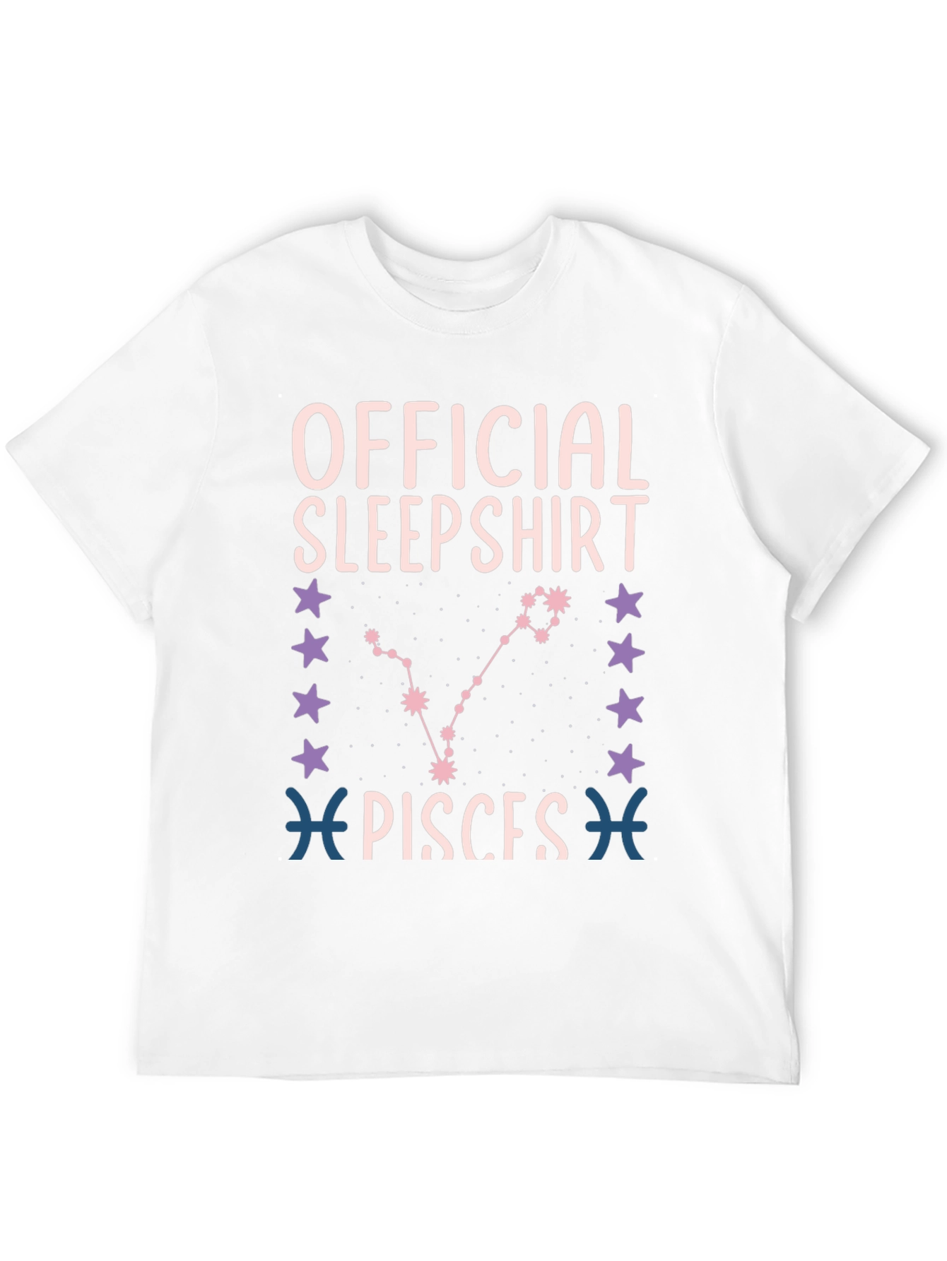 Black Official Pisces Sleepshirt - Zodiac Sign Tee view 12