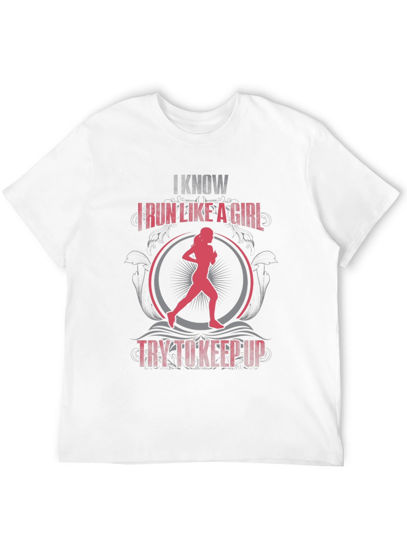 Black I Know I Run Like a Girl Graphic Tee view 12