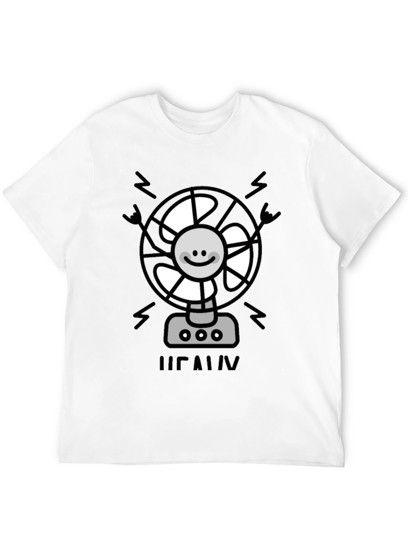 Black Funny Fan T-Shirt - Black Novelty Graphic Tee view 12