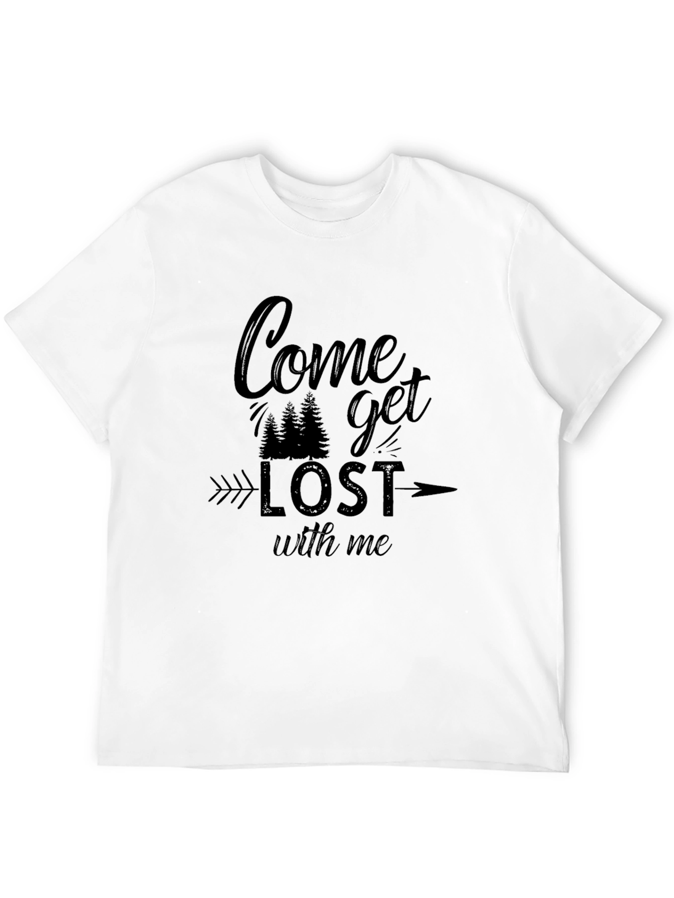 Black Come Get Lost With Me Graphic T-Shirt view 12