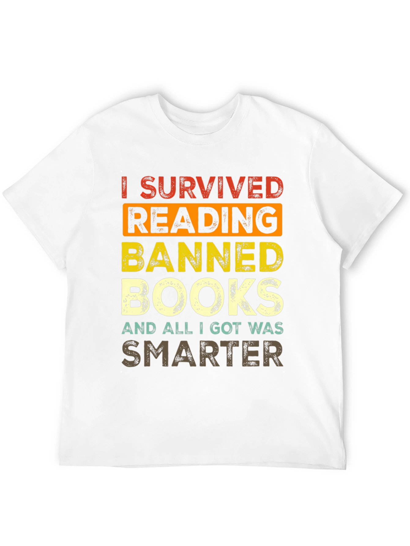 Black Banned Books T-Shirt - I Survived Reading view 12