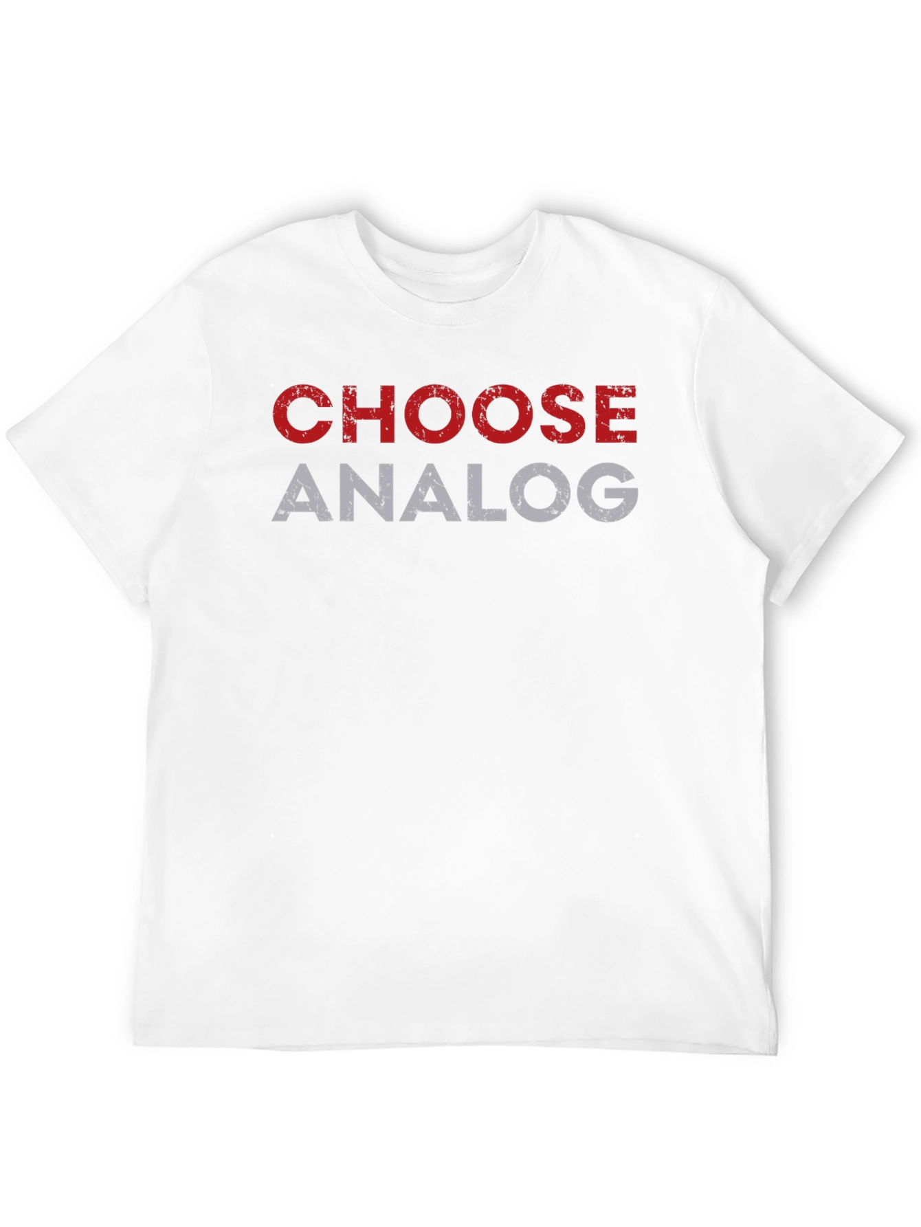 Black Choose Analog T-Shirt - Retro Style Tee view 12