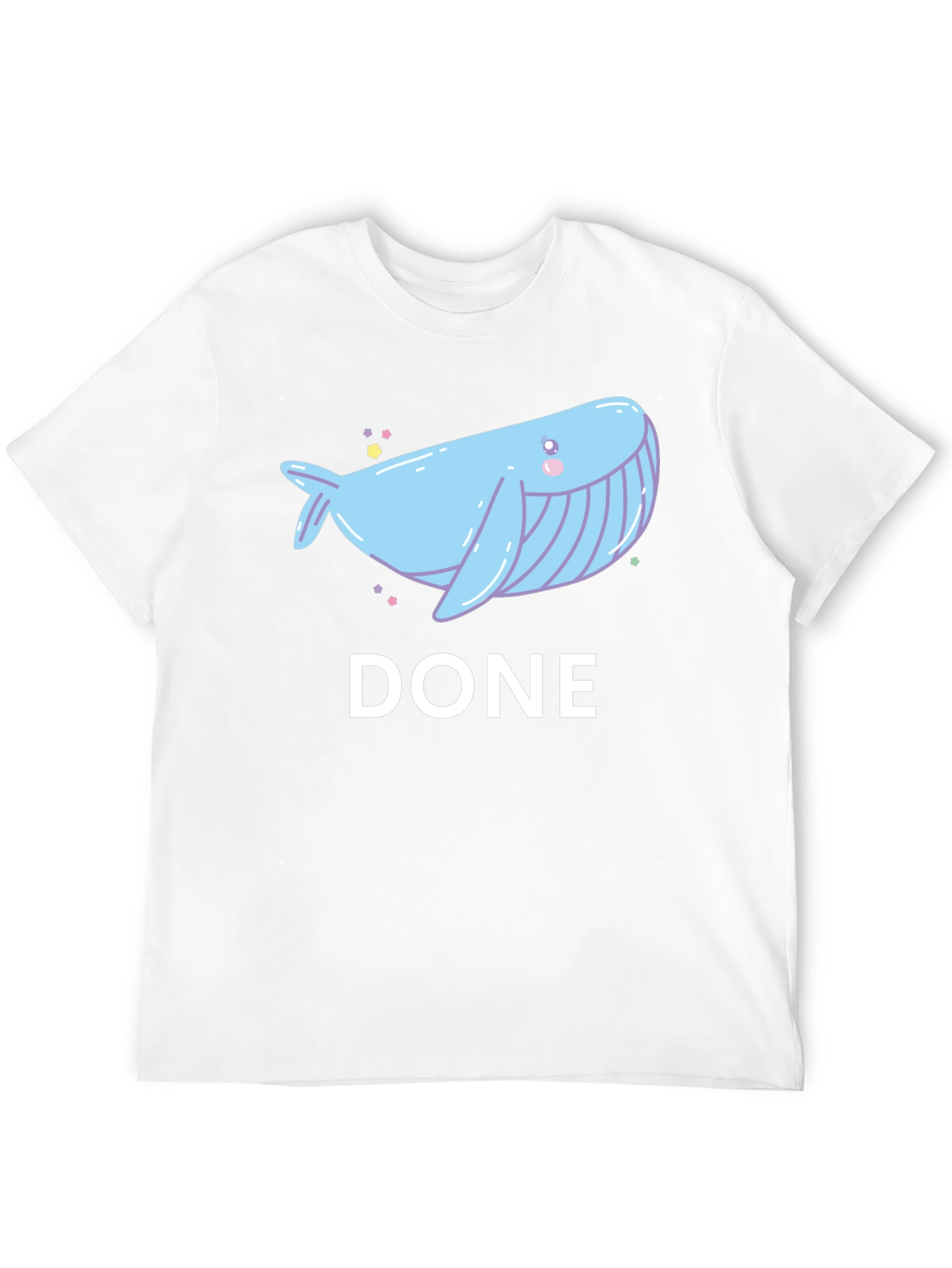 Black Cute Whale Done T-Shirt - Soft Cotton Tee view 12