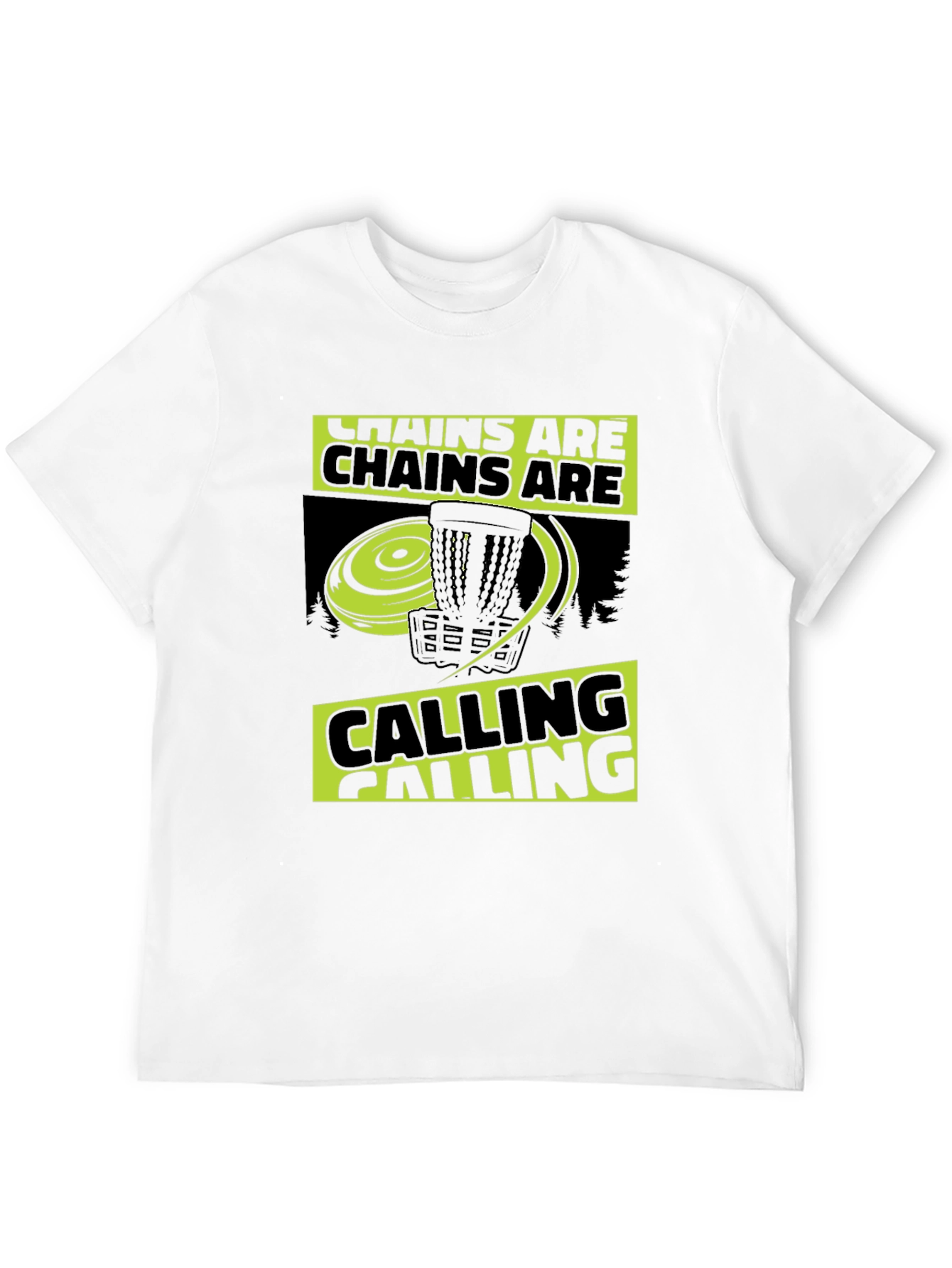 Black Chains Are Calling Disc Golf T-Shirt view 12