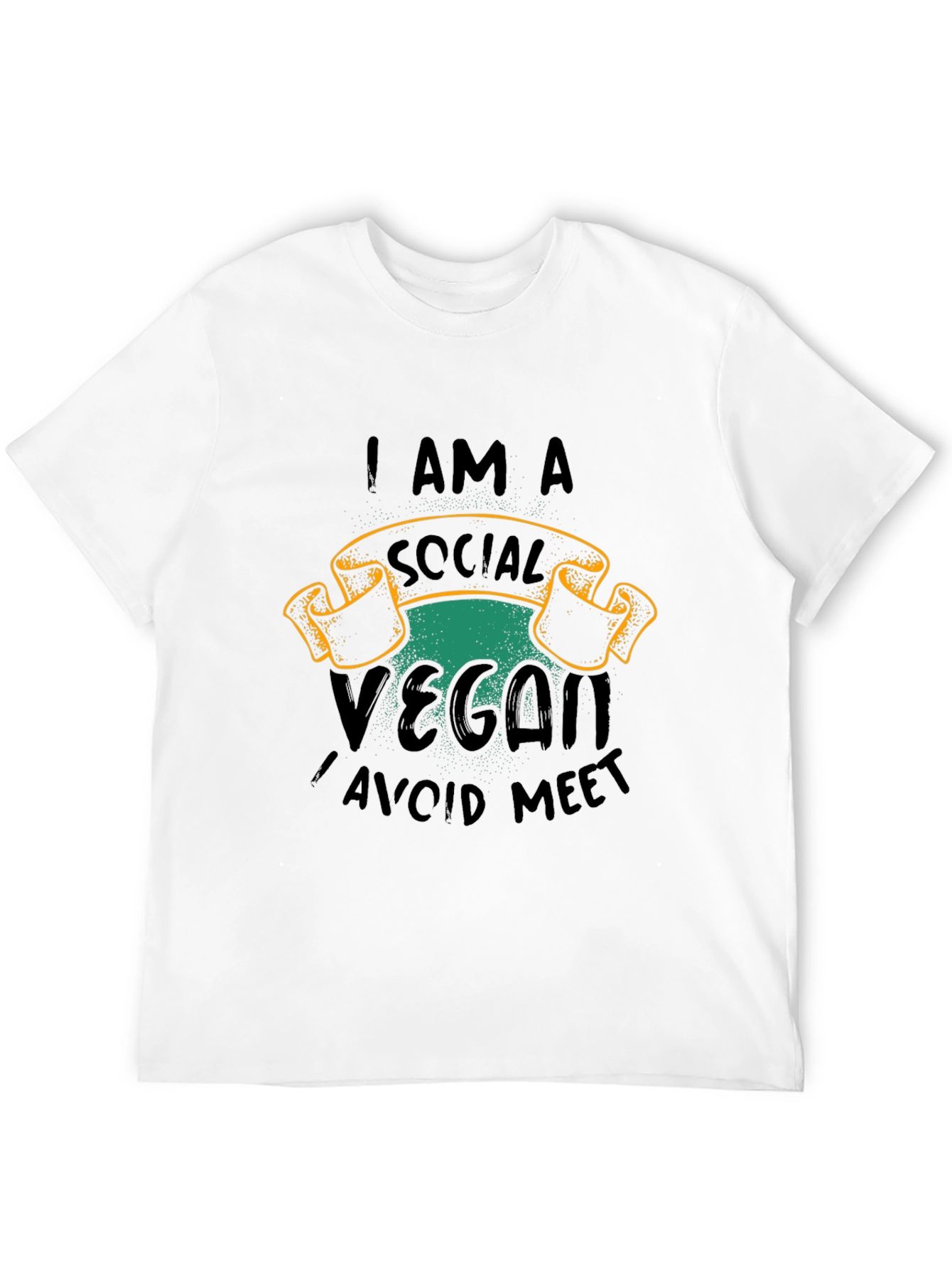 Black Social Vegan T-Shirt view 12