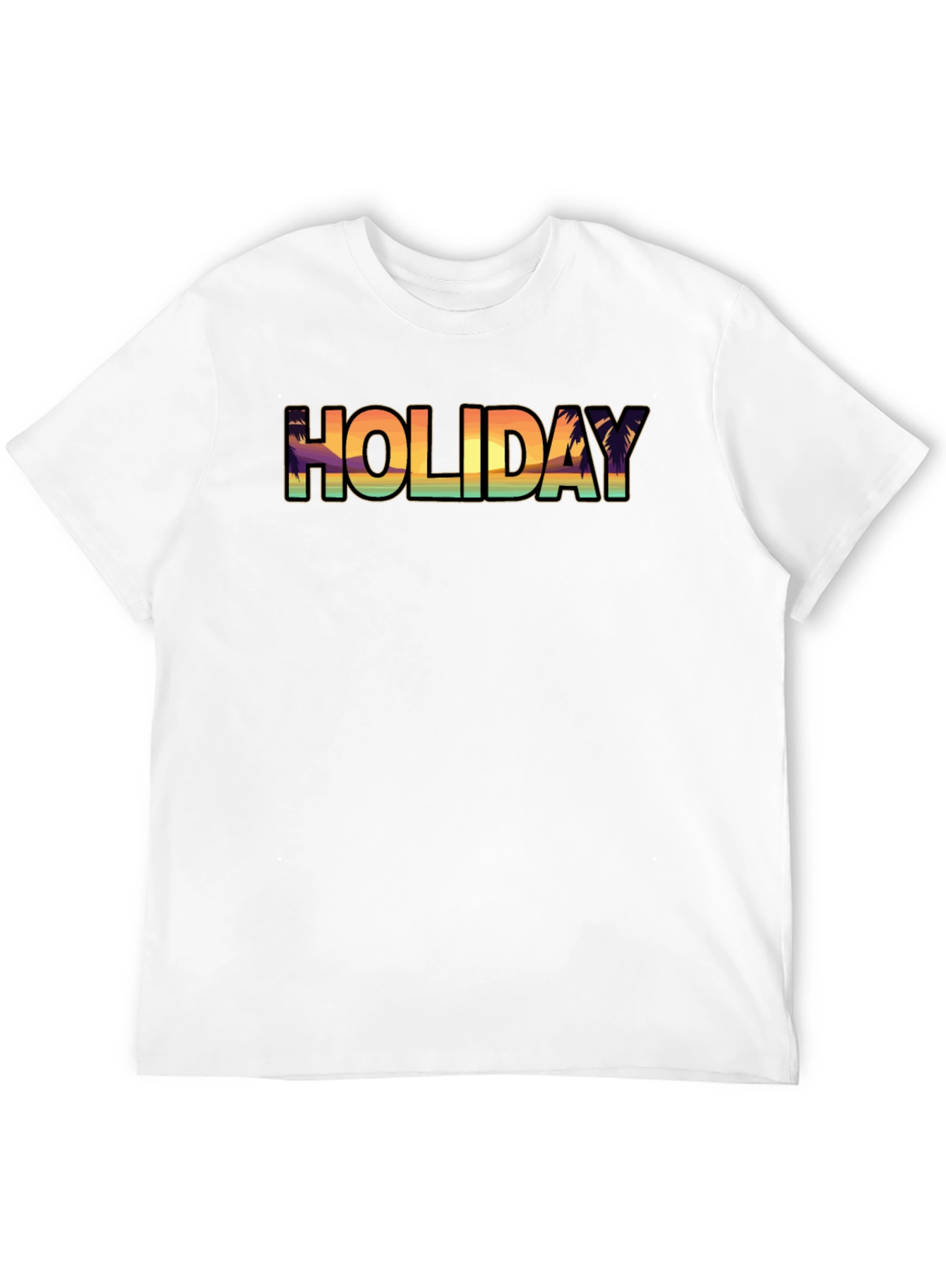 Black Holiday Graphic Tee - Relaxed Vacation Vibes view 12
