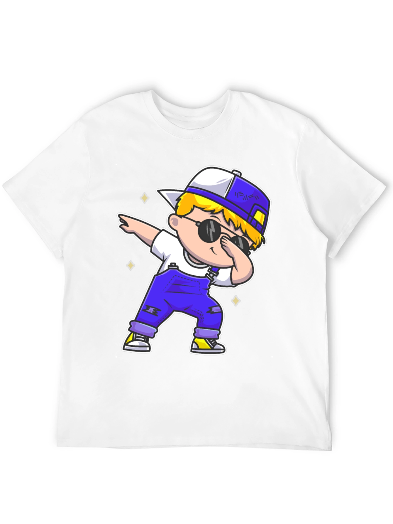 Black Dabbing Kid Graphic Tee - Trendy Cartoon T-Shirt view 12