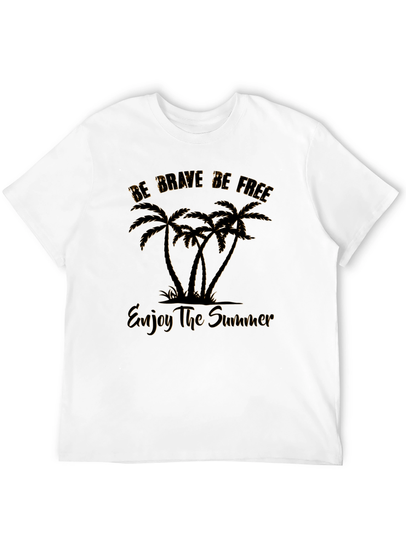 Black Be Brave Be Free Palm Tree T-Shirt view 12