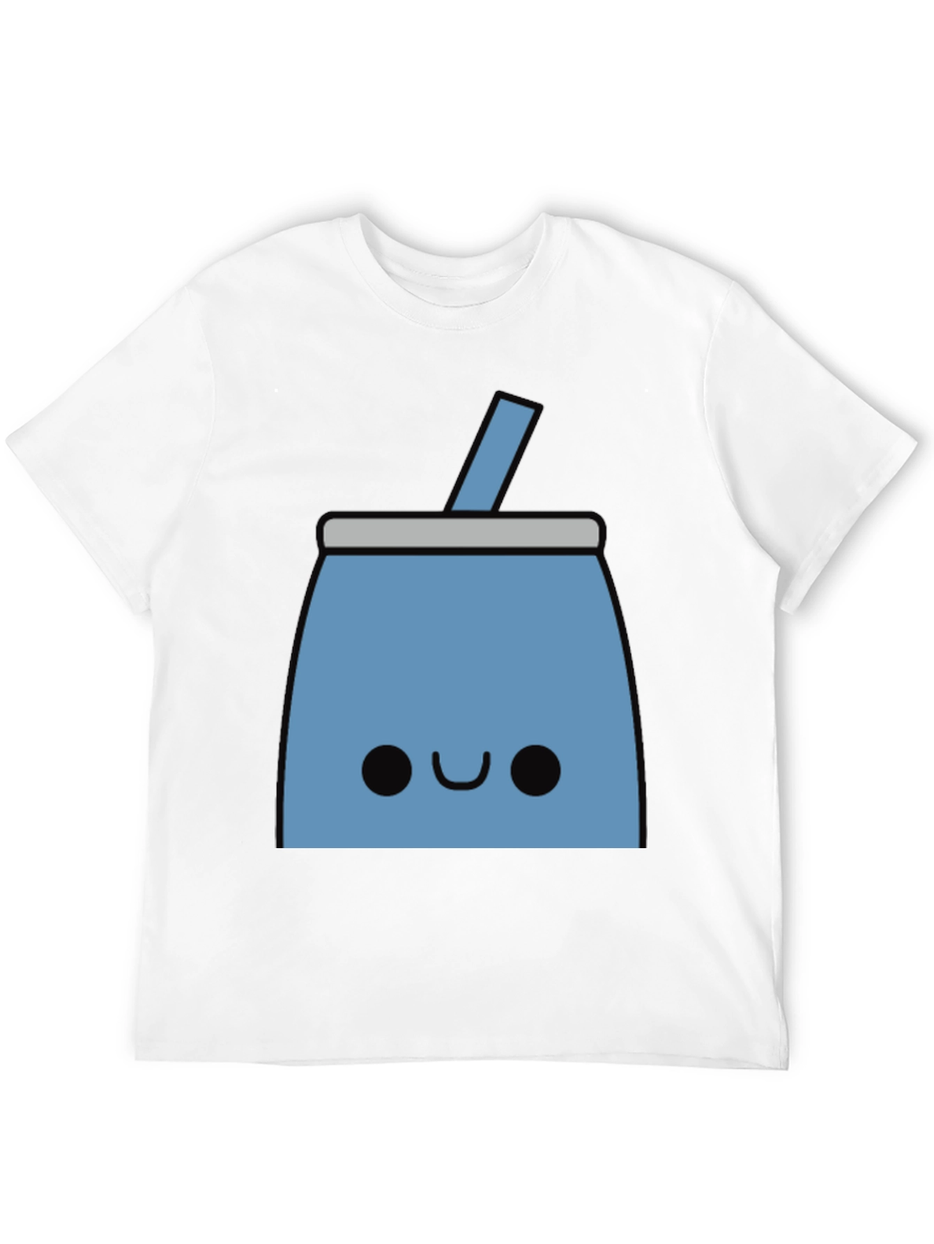 Black Cute Blue Drink Black T-Shirt view 12