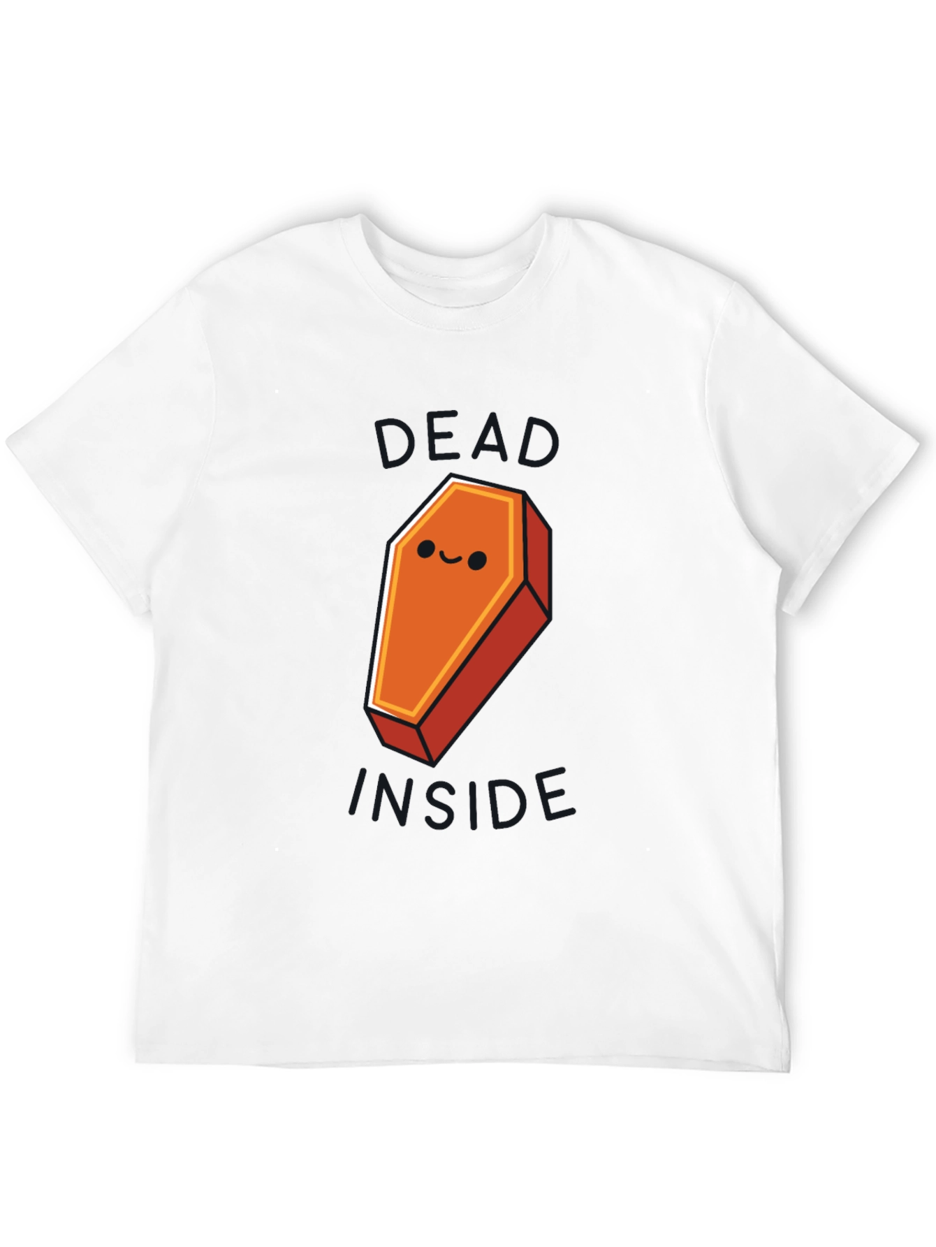 Black Dead Inside Coffin Graphic Tee - Soft Cotton Blend view 12