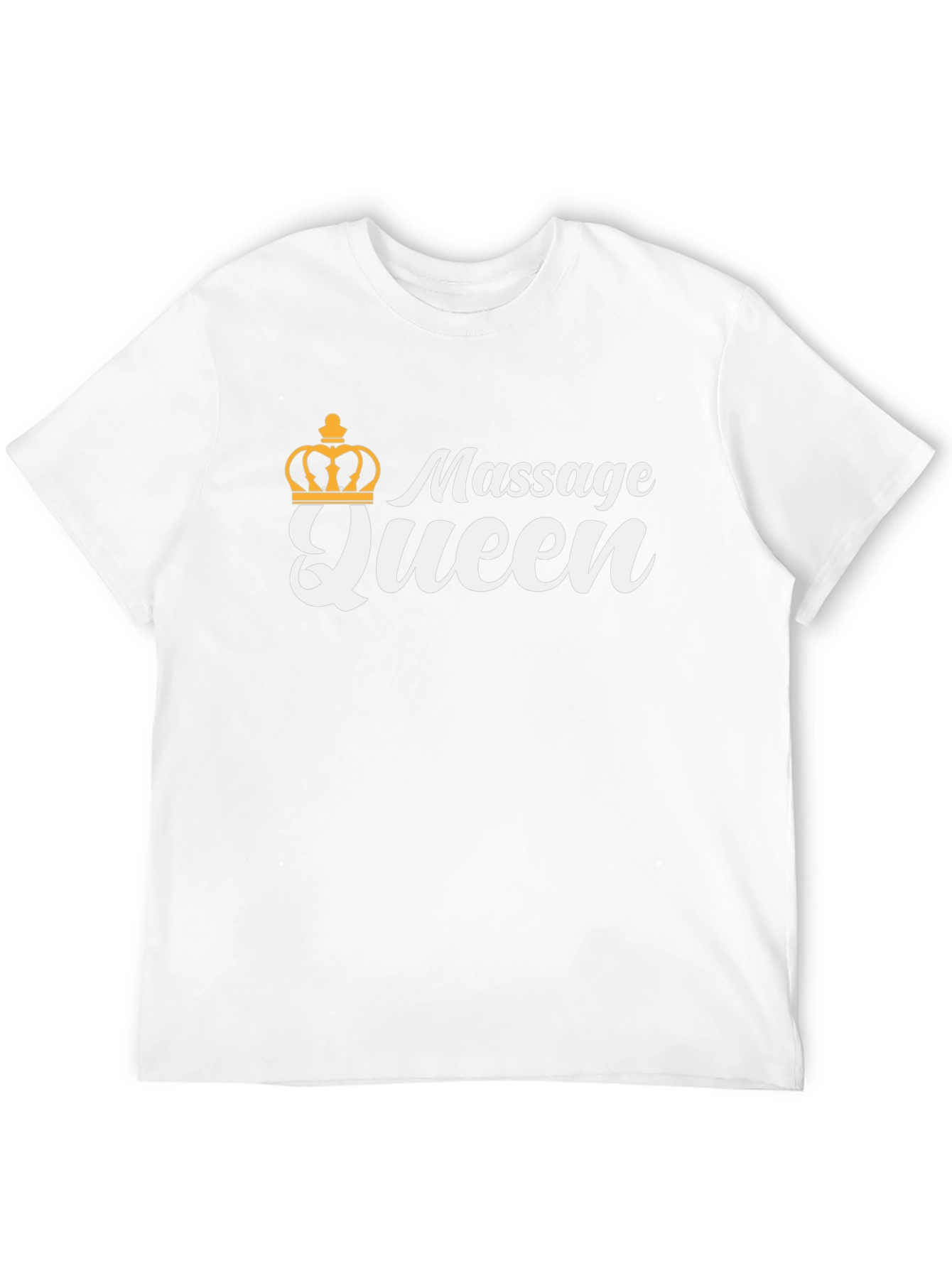 Black Massage Queen T-Shirt - Black, Crown Graphic, Novelty Tee view 12