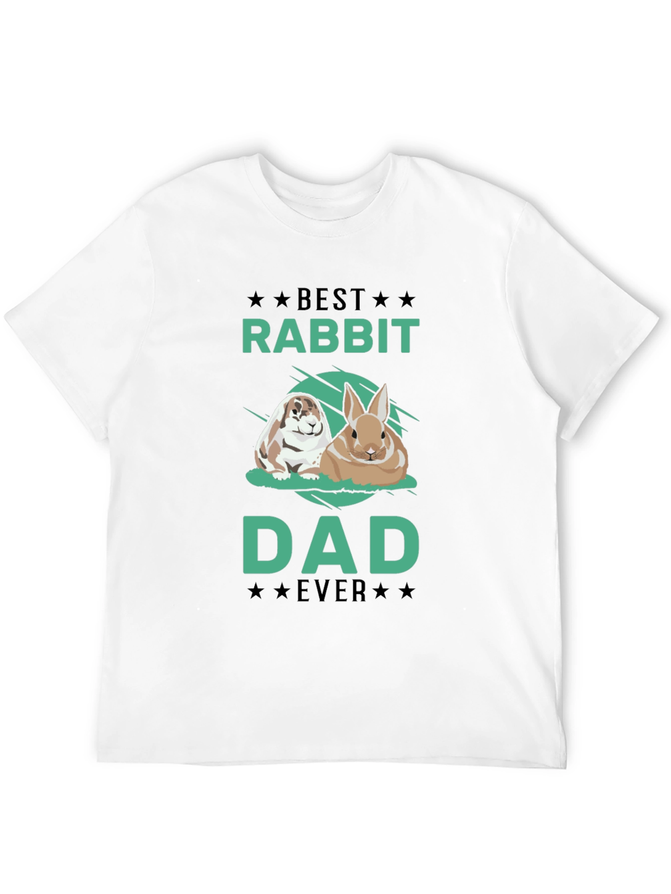 Black Best Rabbit Dad Ever T-Shirt view 12