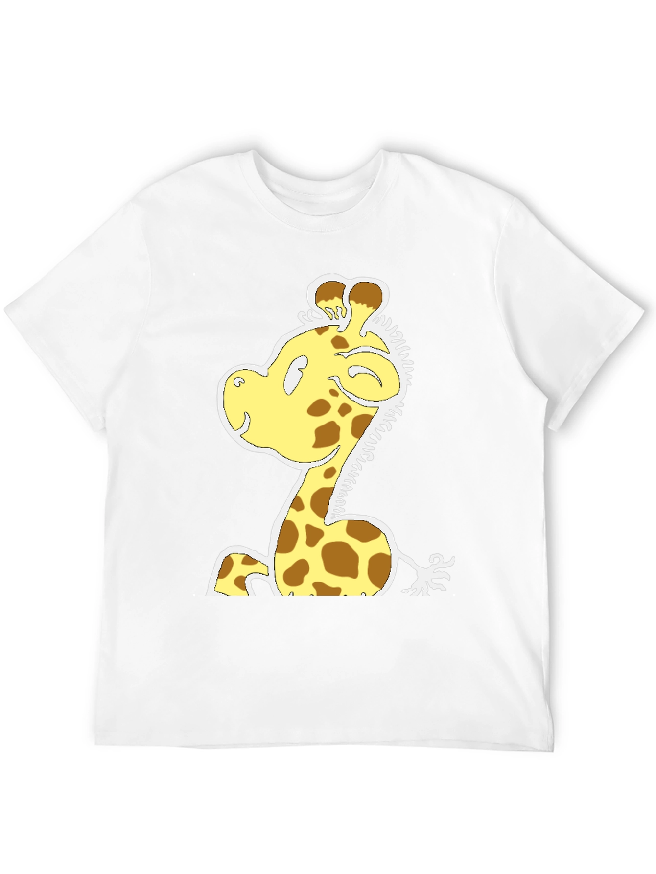 Black Cartoon Giraffe T-Shirt - Fun Graphic Tee view 12