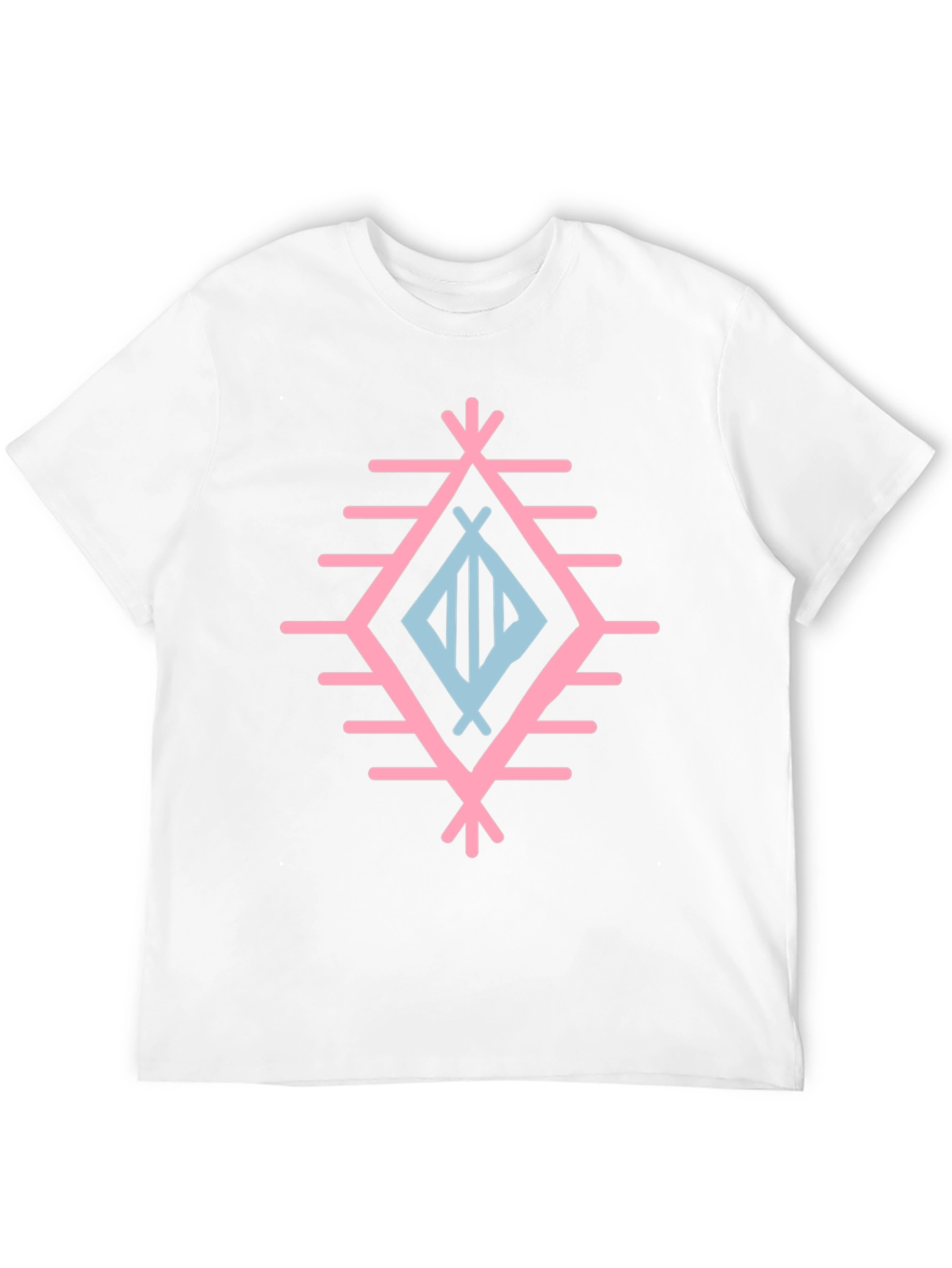 Black Geometric Design T-Shirt view 12