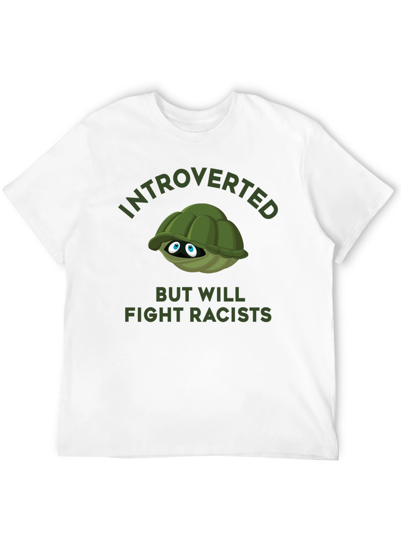 Black Introverted Turtle T-Shirt view 12
