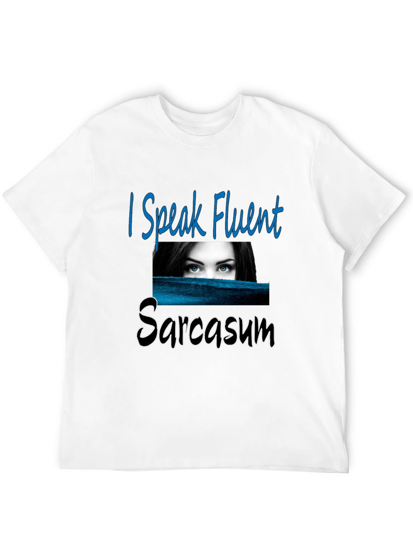 Black Fluent Sarcasm Graphic Tee - Unisex Black T-Shirt view 12