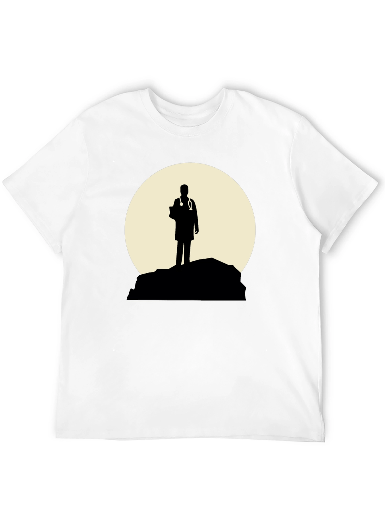 Black Doctor Silhouette Graphic T-Shirt - Black view 12