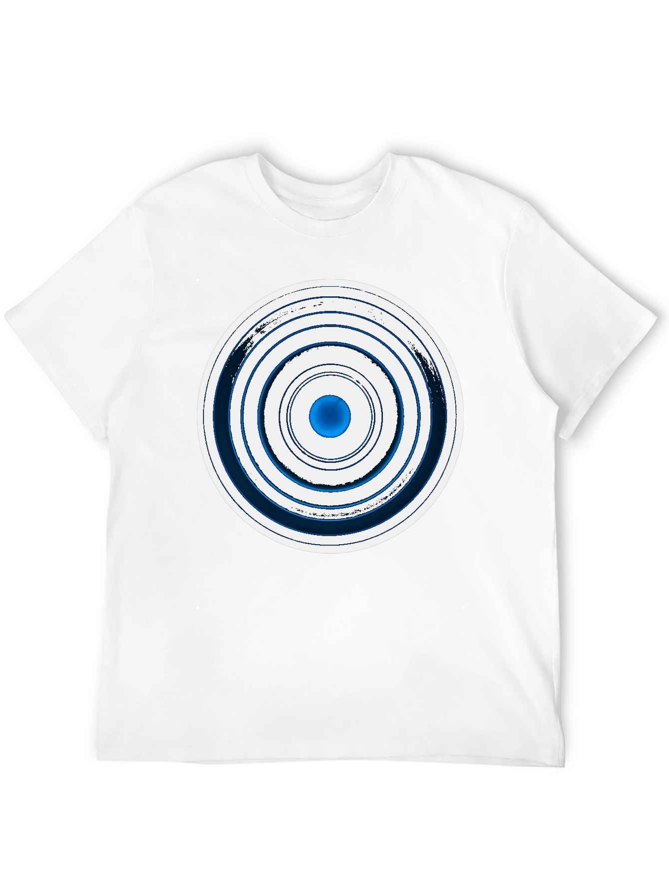 Geometric Circle Graphic Tee - Stylish Men's Black T-Shirt - 12