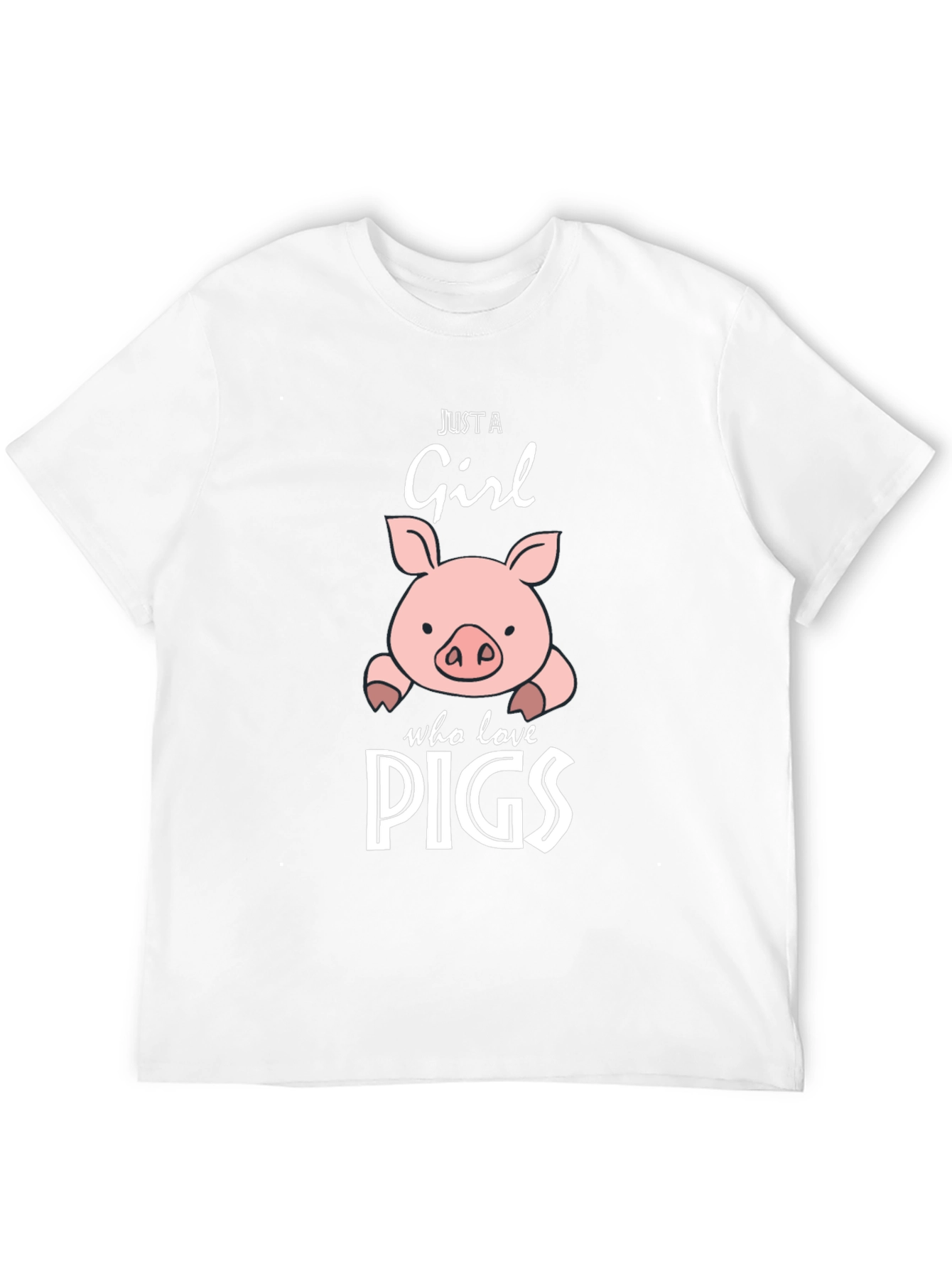 Black Just A Girl Who Loves Pigs T-Shirt view 12