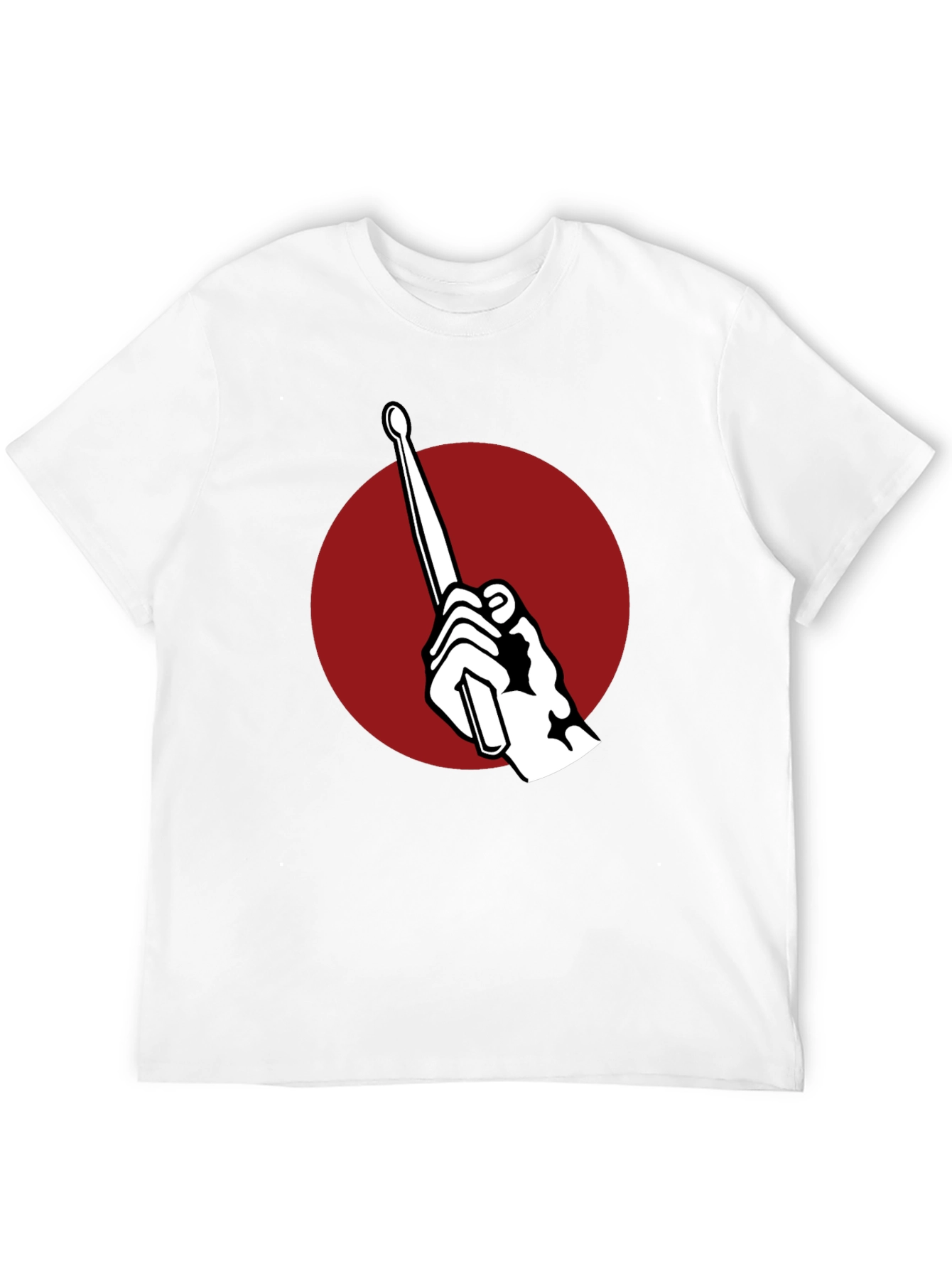 Black Drummer's Beat T-Shirt - Black Tee with Drumstick Design view 12