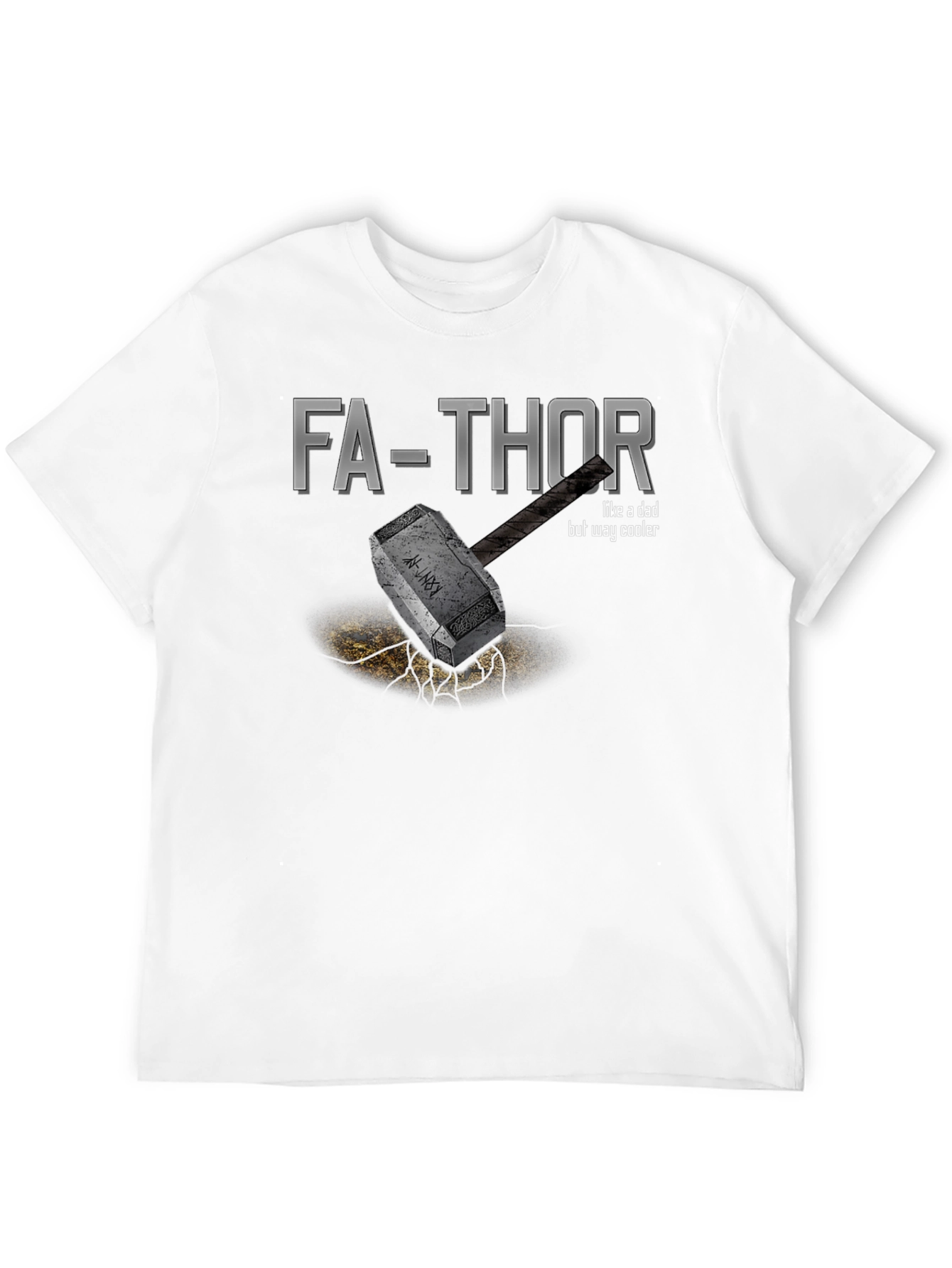 Black Fa-Thor T-Shirt - Like A Dad, But Way Cooler view 12