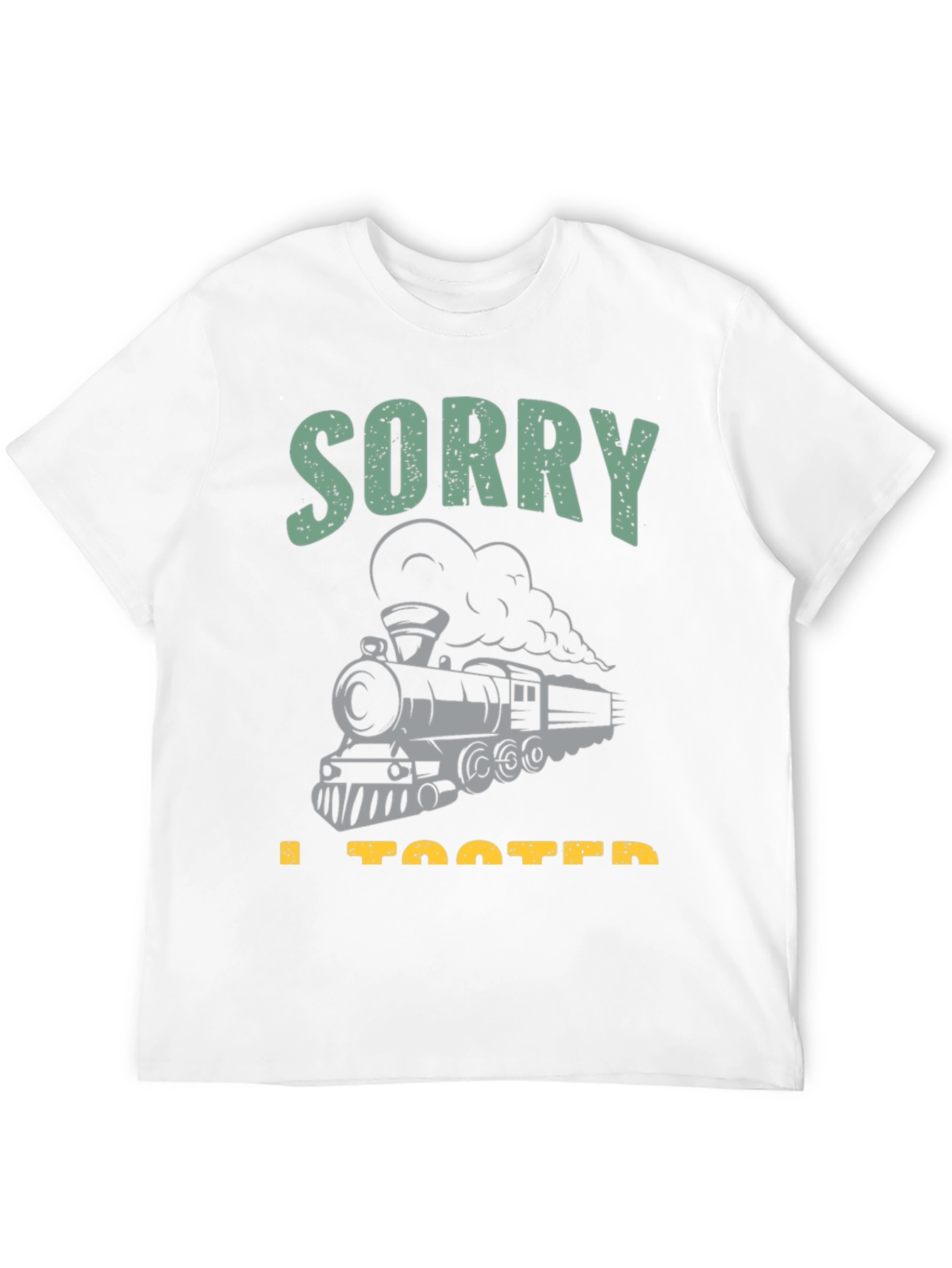 Black Sorry I Tooted Train T-Shirt - Steam Engine Humor view 12