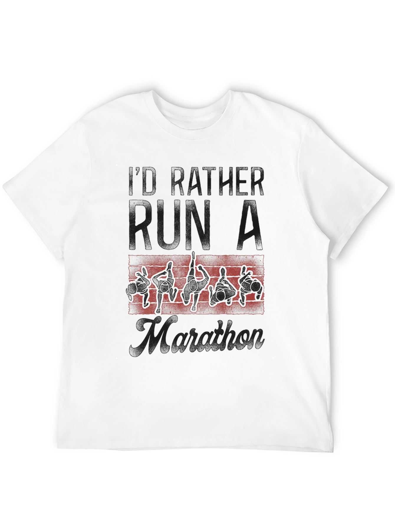 Black Marathon Runner T-Shirt - My Father Runs a Marathon view 12