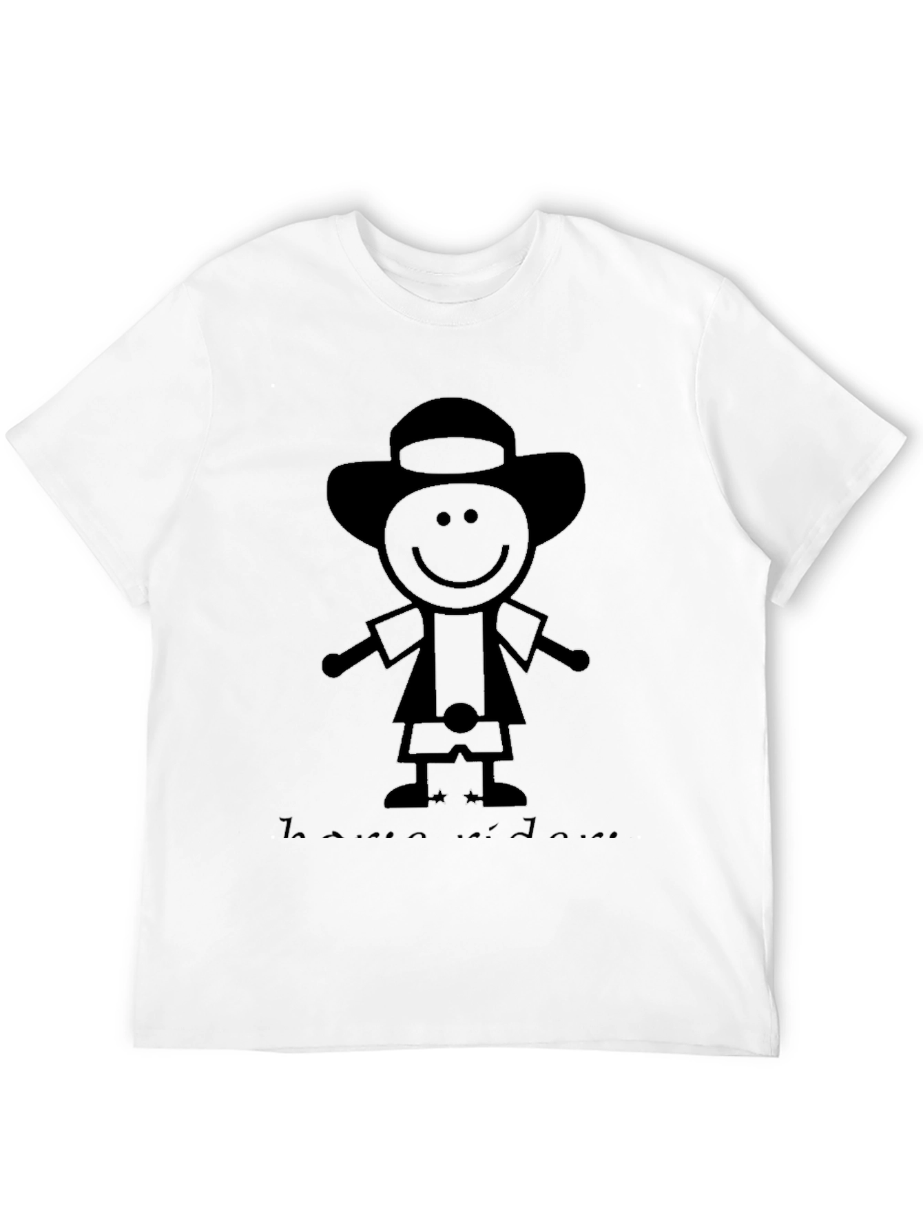 Black Stick Figure Cartoon Black T-Shirt view 12