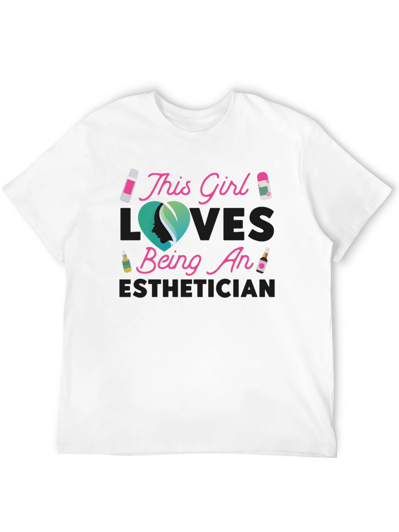 Black Esthetician T-Shirt - This Girl Loves Being An Esthetician view 12