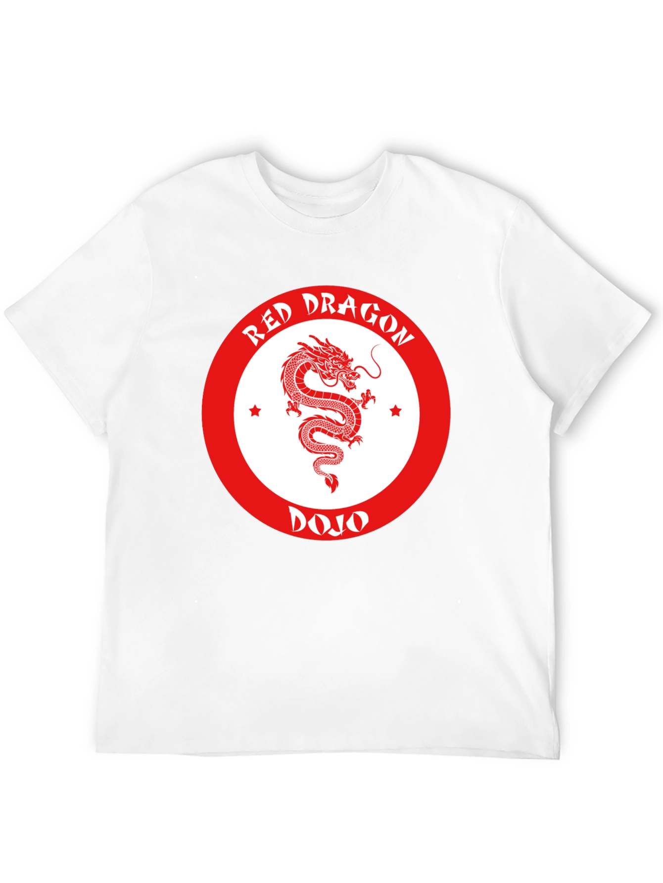 Red Dragon Dojo Black T-Shirt Martial Arts Graphic Tee - 12
