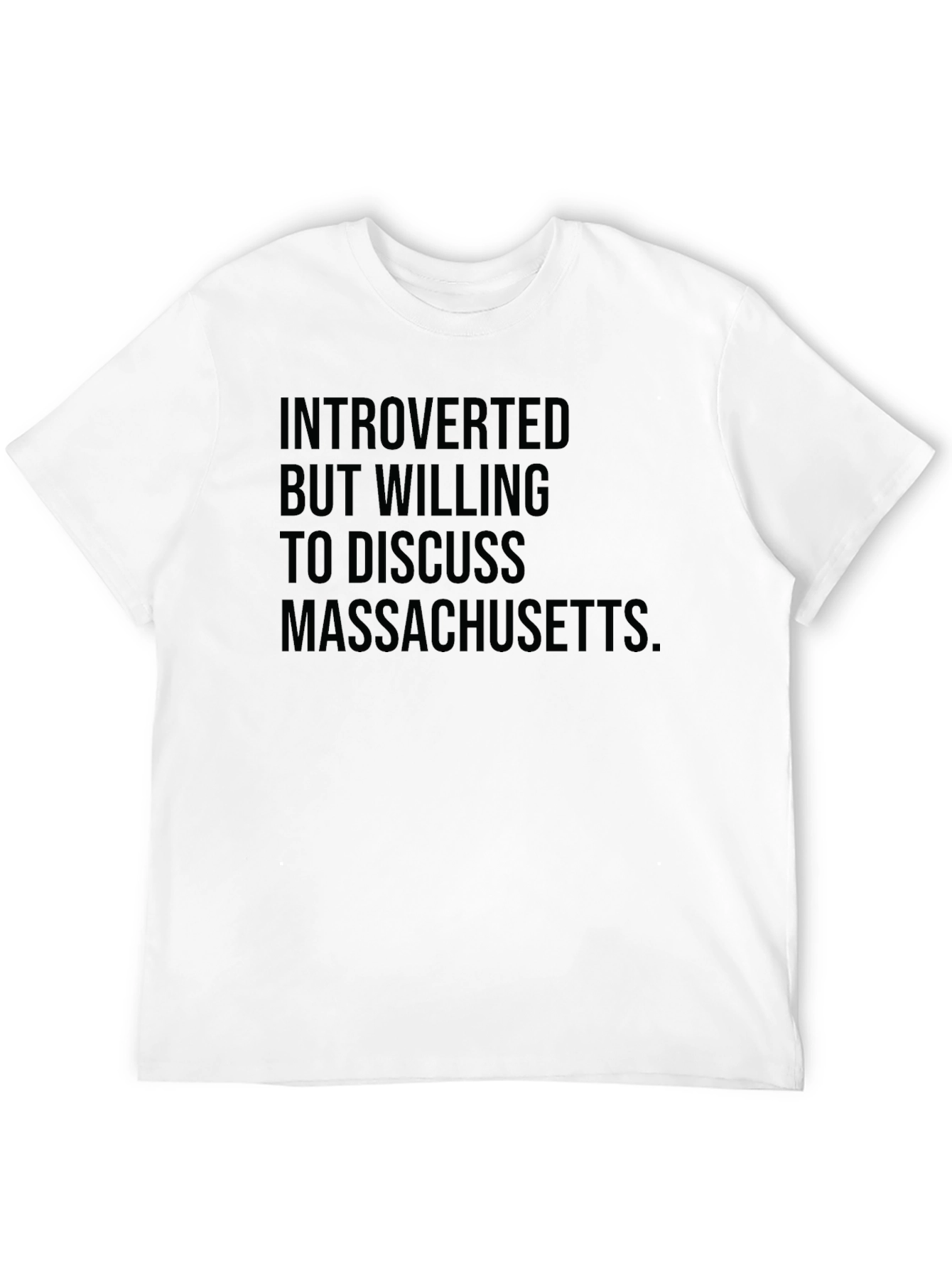 Black Introverted Massachusetts T-Shirt view 12