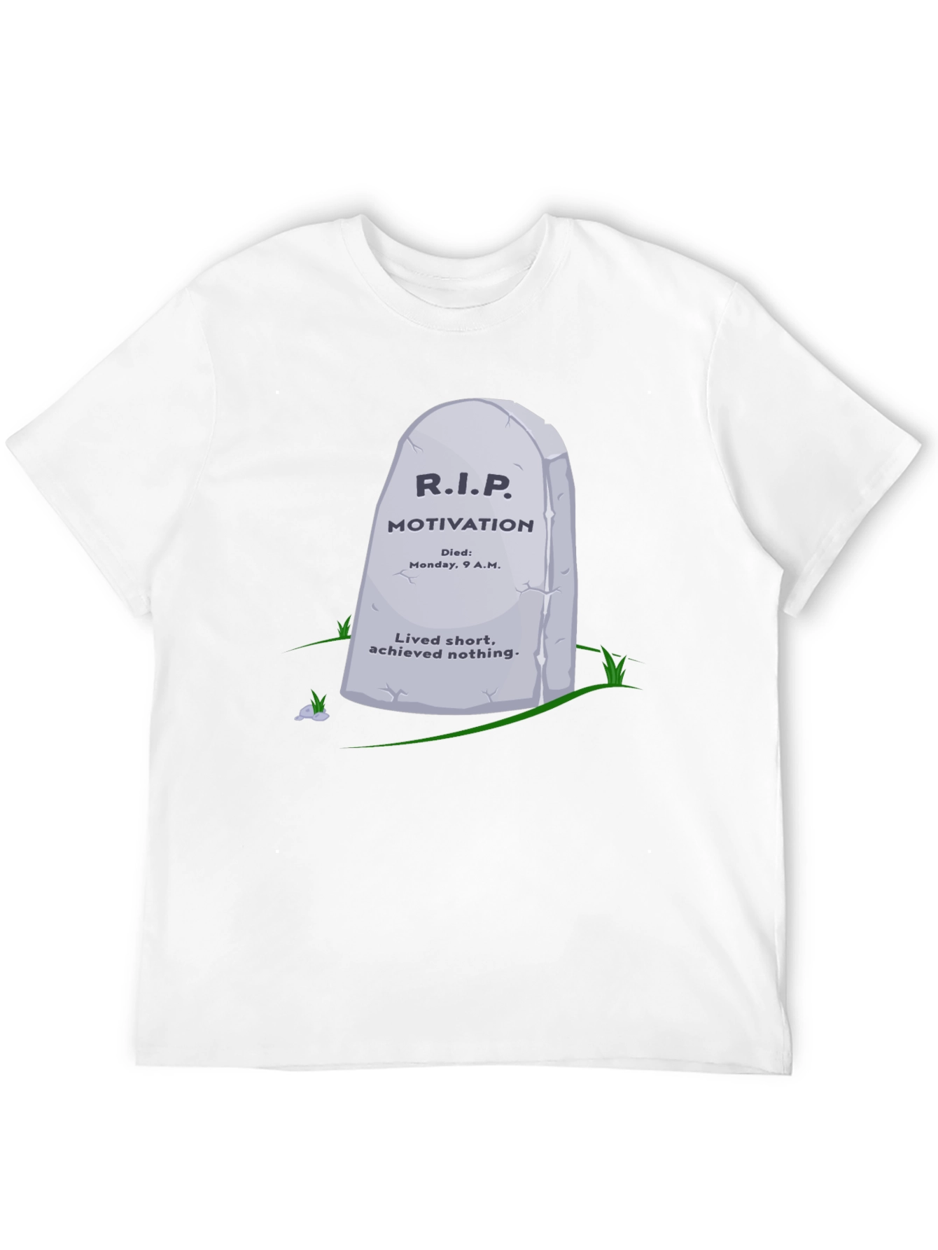 Black R.I.P. Motivation Graphic T-Shirt - Funny Sarcastic Tee view 12